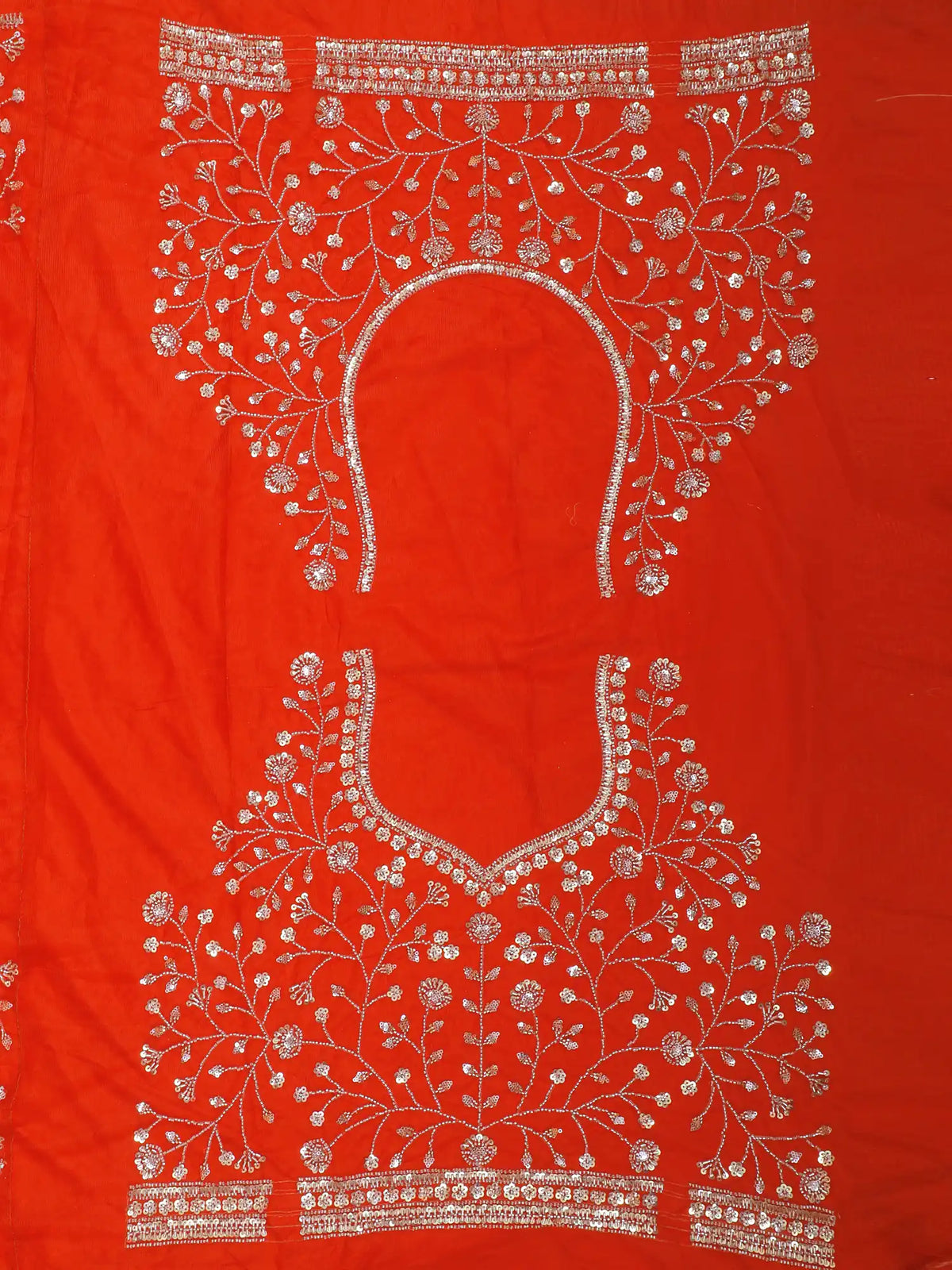 Affordable Rust Orange Party Wear Lehenga with Floral Sequin Detailing