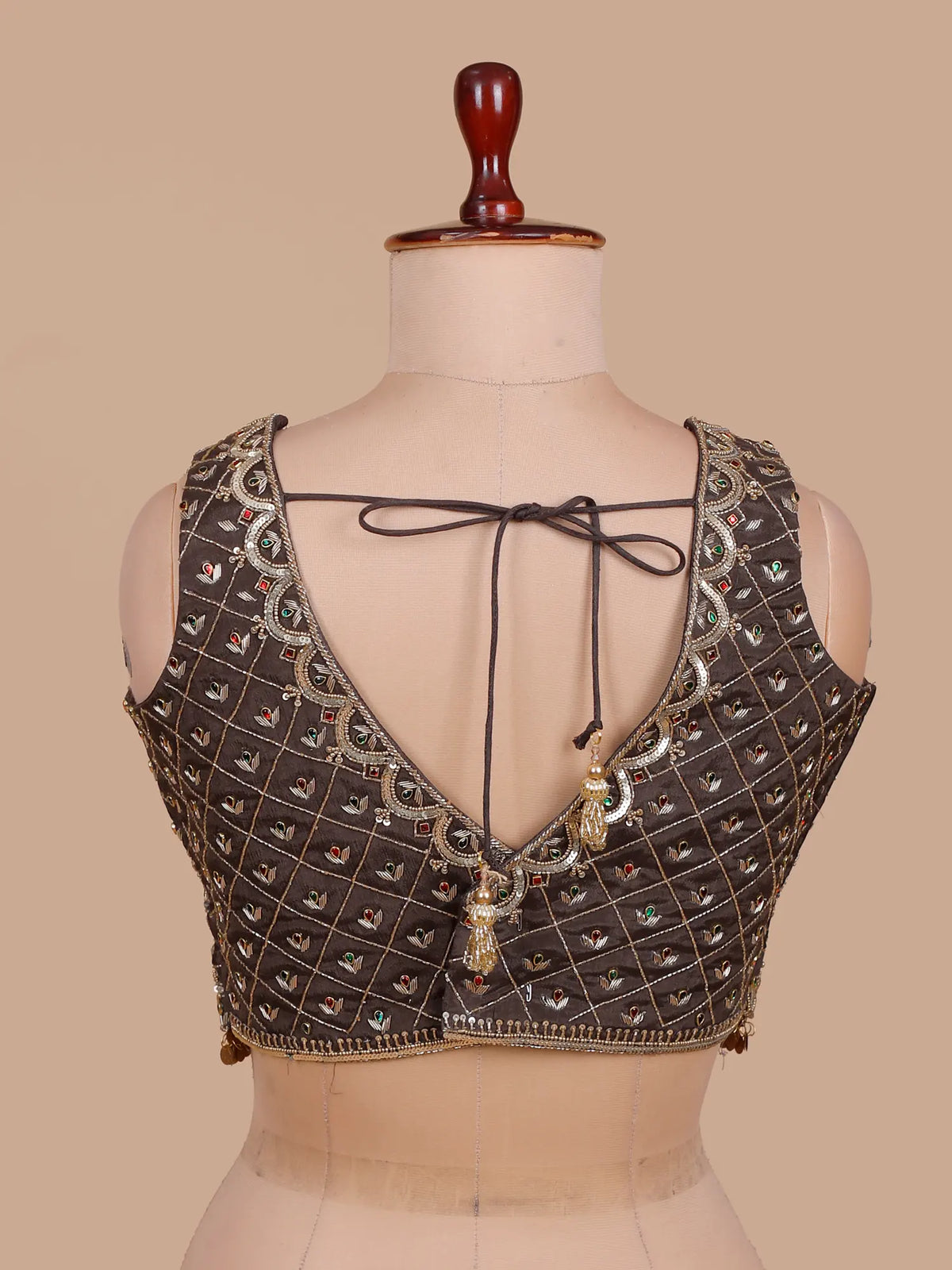 Signature Dual Tone Jacquard Silk Lehenga Featuring Ornate Stone  Embroidery