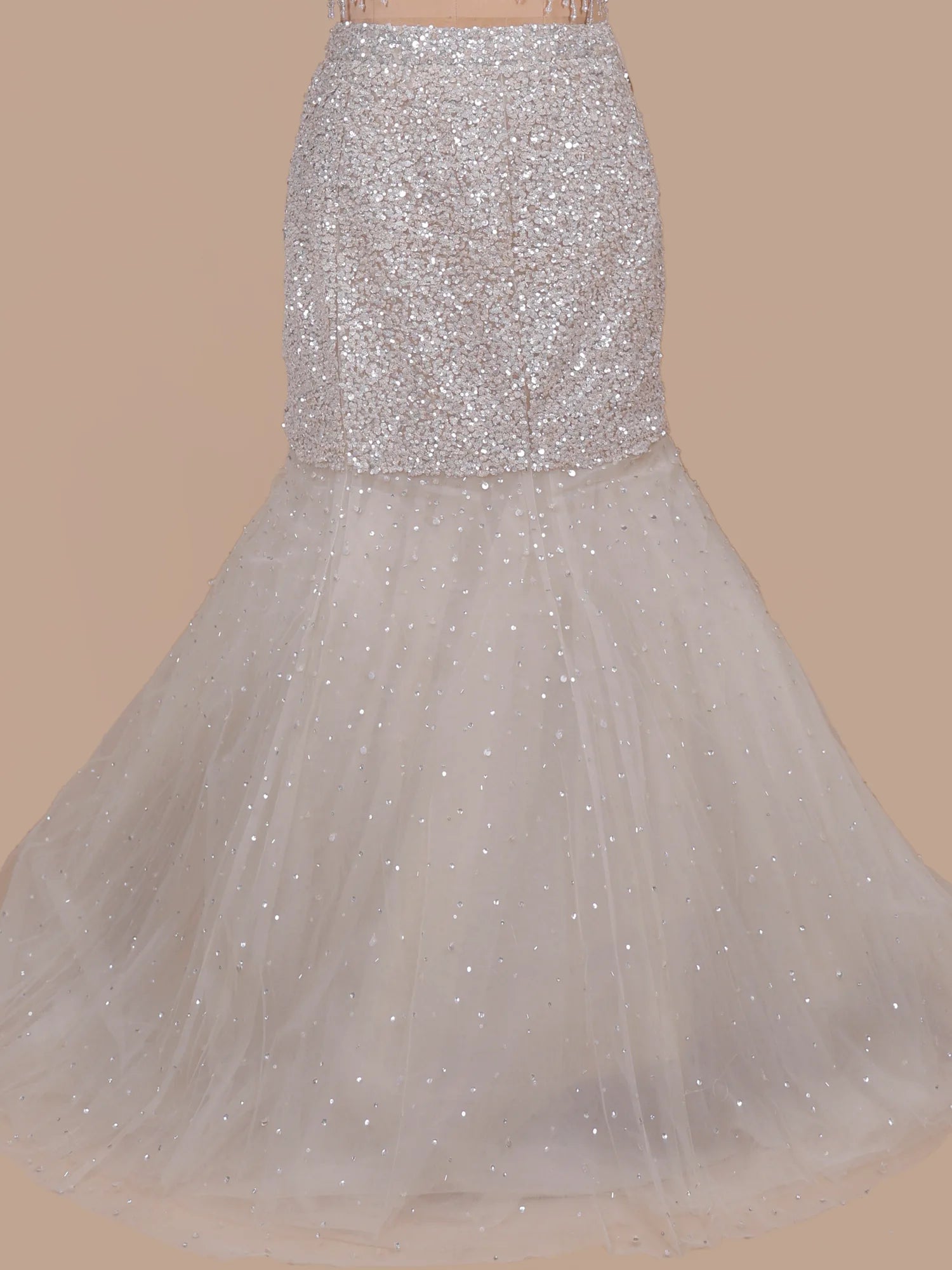 Silver Net Sequin Work Party Wear Lehenga Choli