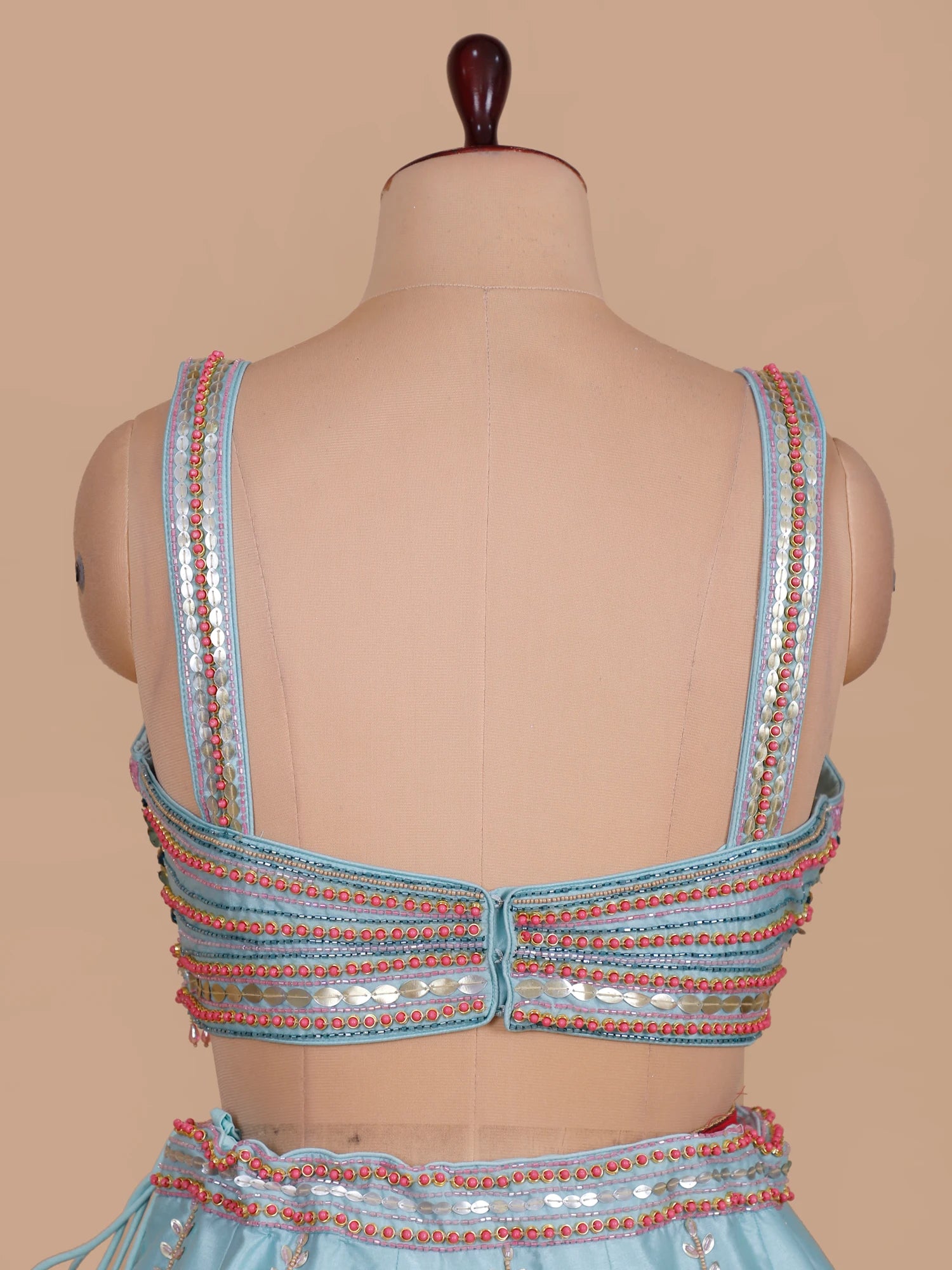 Sky Blue Party Wear Lehenga with Premium Sequin Detailing