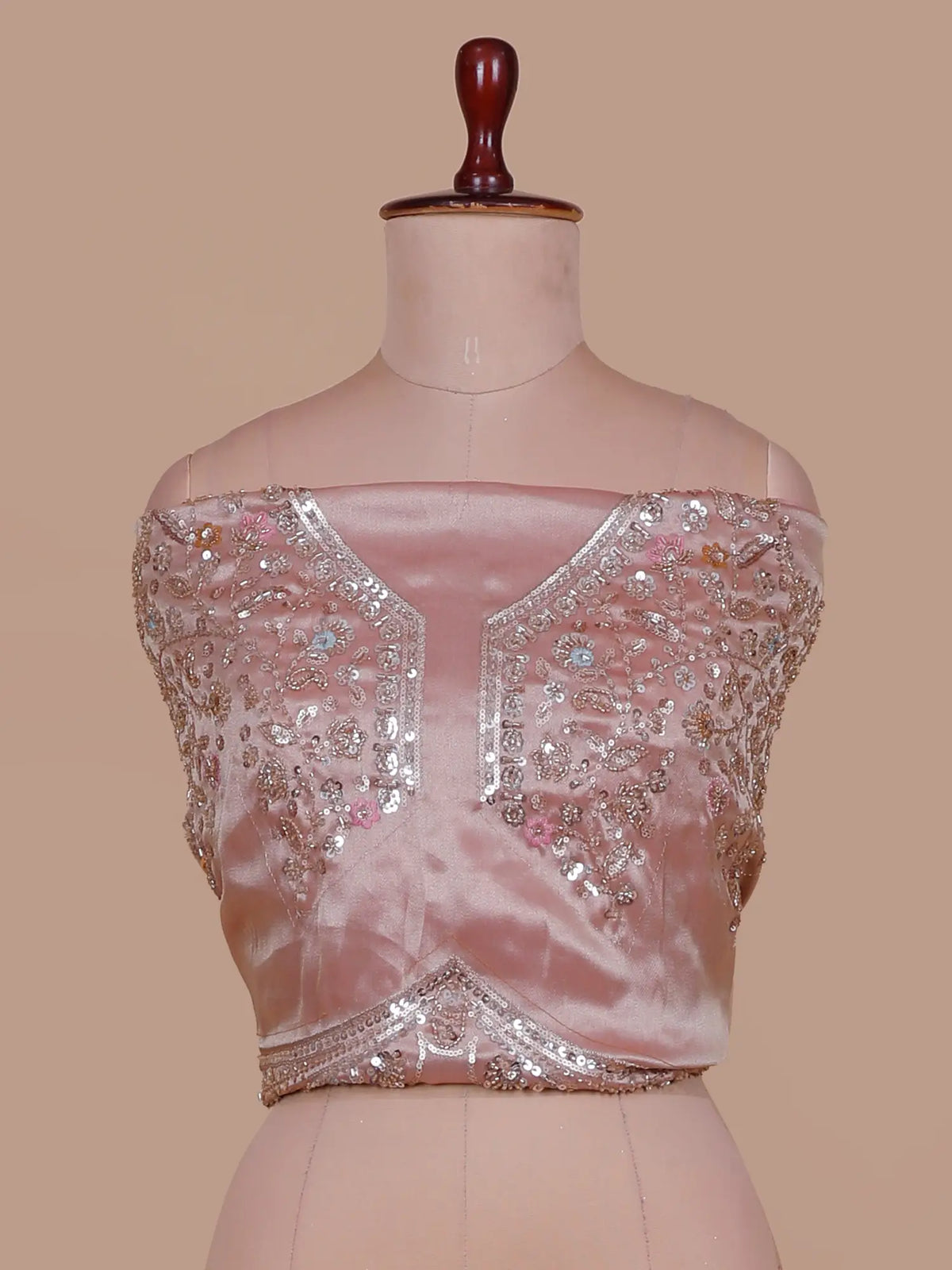Blush Pink Silk Designer Lehenga Showcasing Peacock and Sequin Embroidery