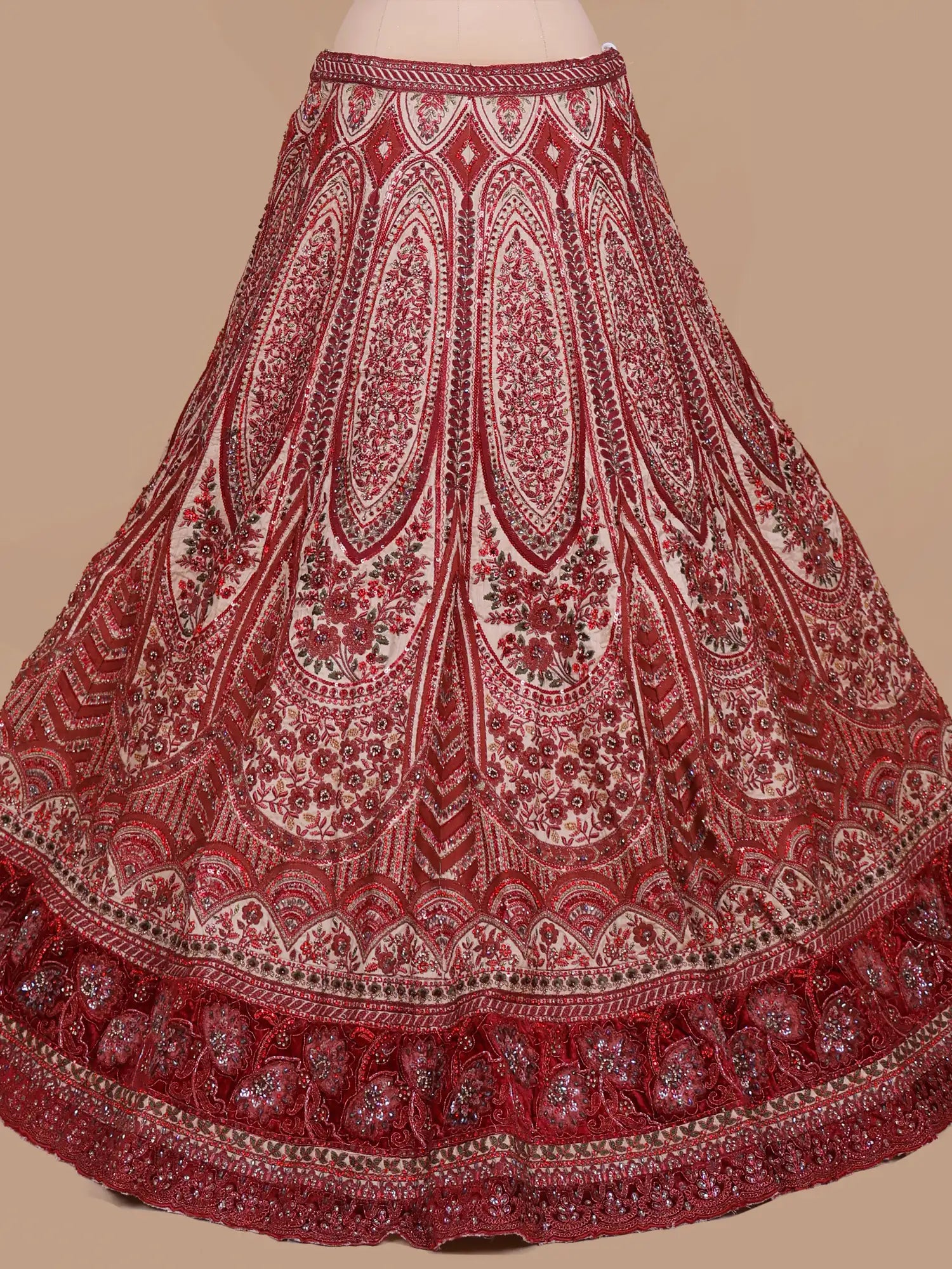 Dual Tone Silk Ready Made Bridal Lehenga For Luxurious Weddings
