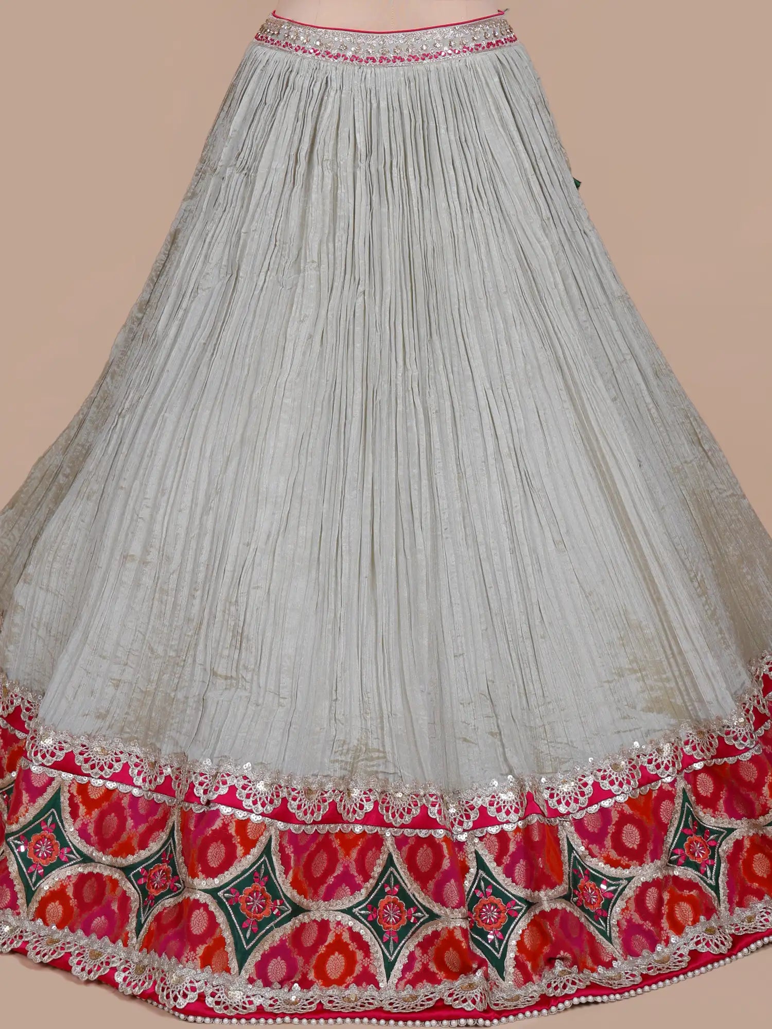 Buy Grand Multi Color Lehenga With Designer Mirror Work