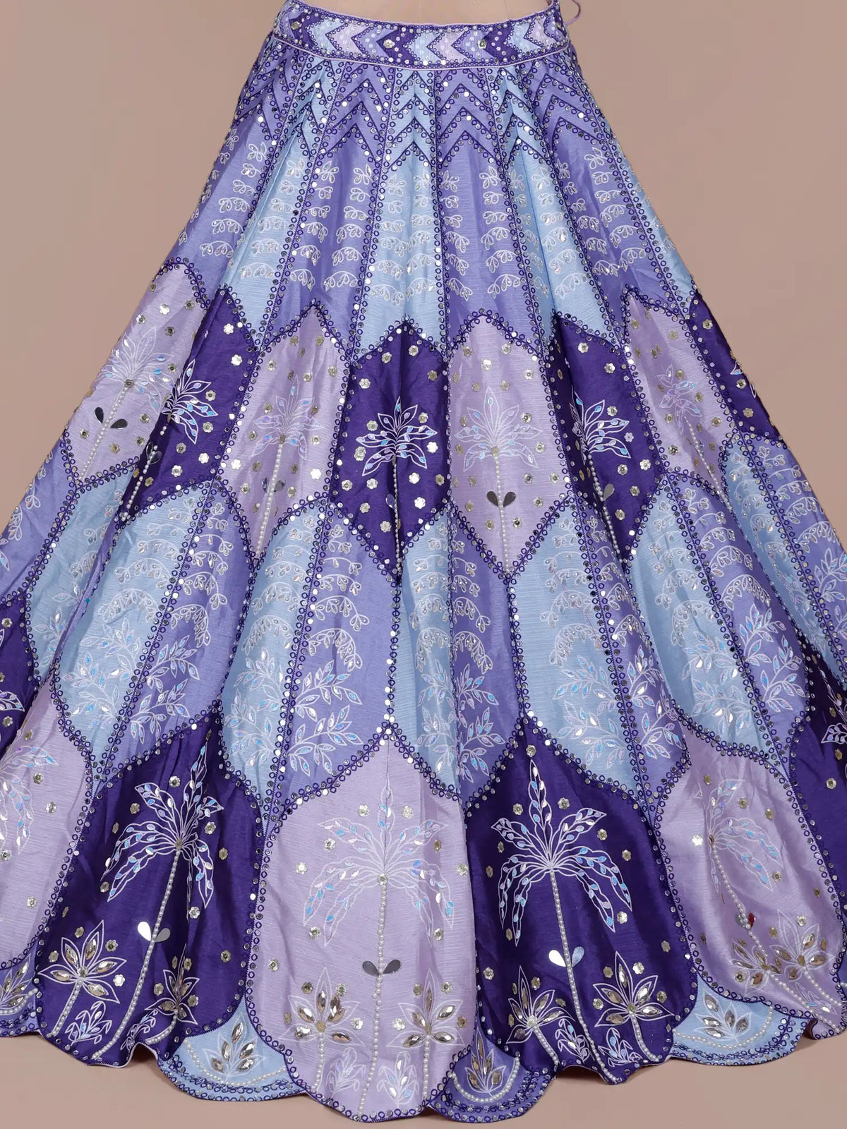 Shop Eye-Catching Multi Color Silk Lehenga Choli With Sequins Work