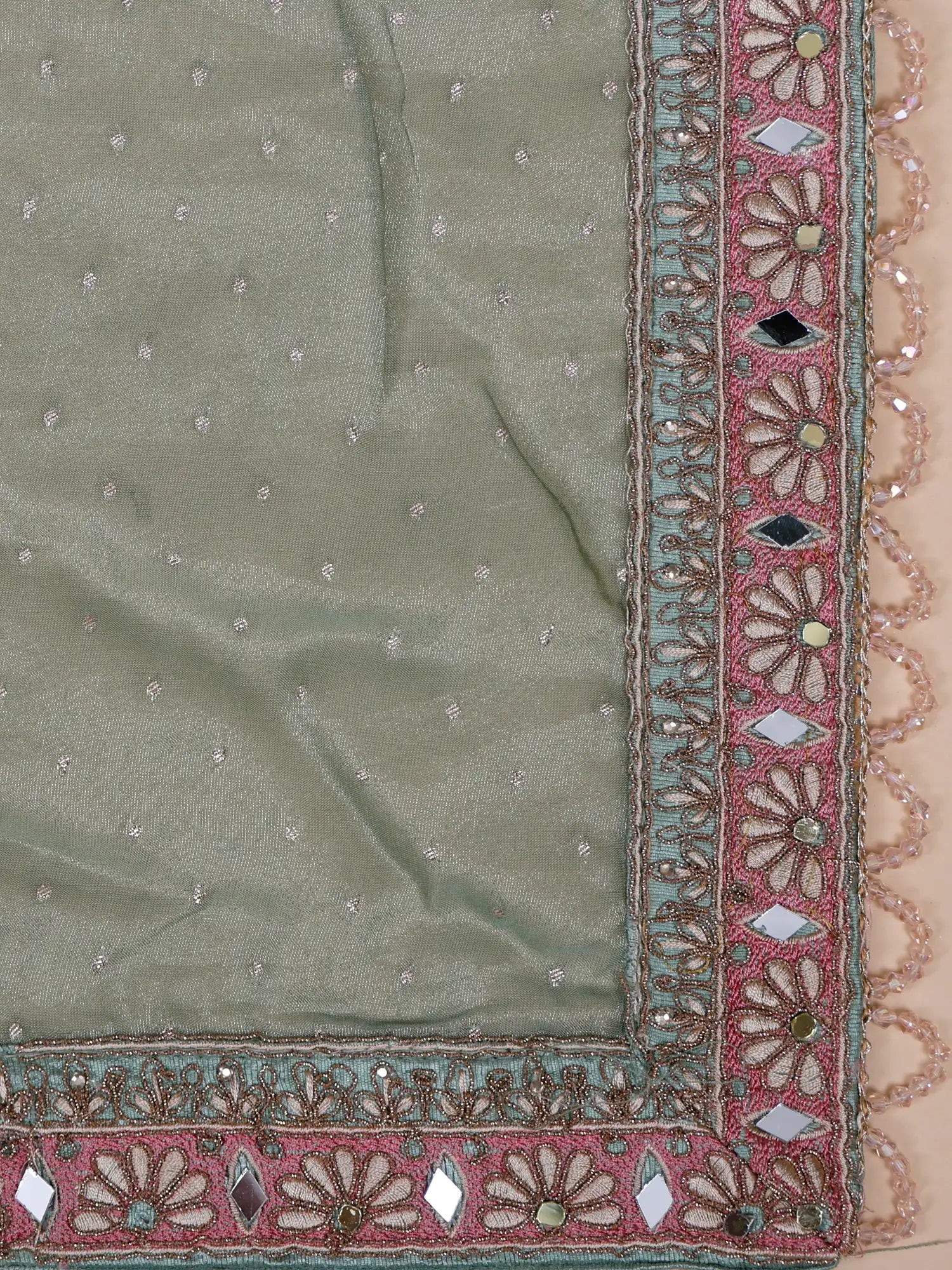Classic Pista Green Silk Peplum Lehenga Online for Grand Occasions