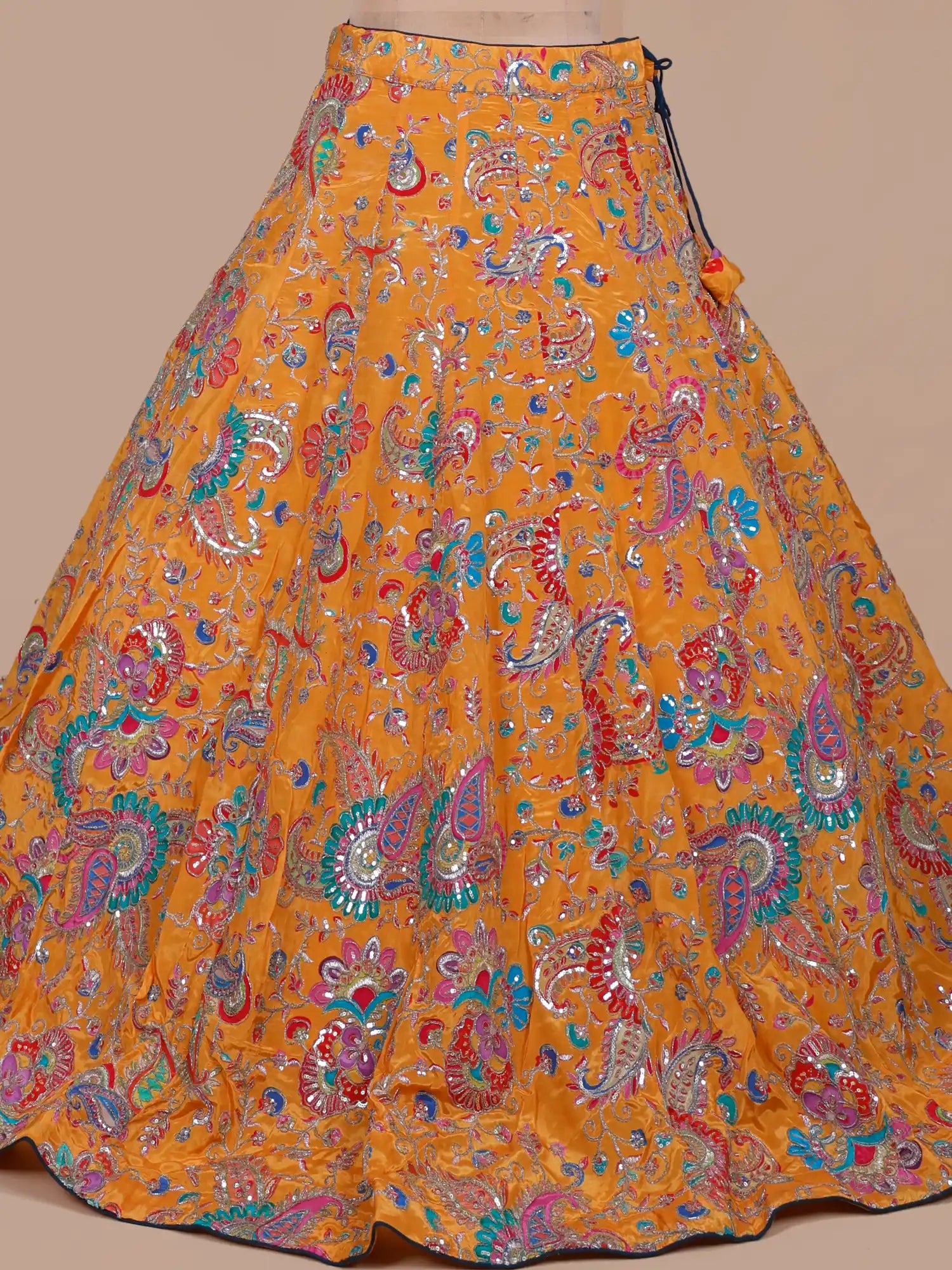 Buy Majestic Dual Tone Lehenga With Luxury Mirror Zardosi Work