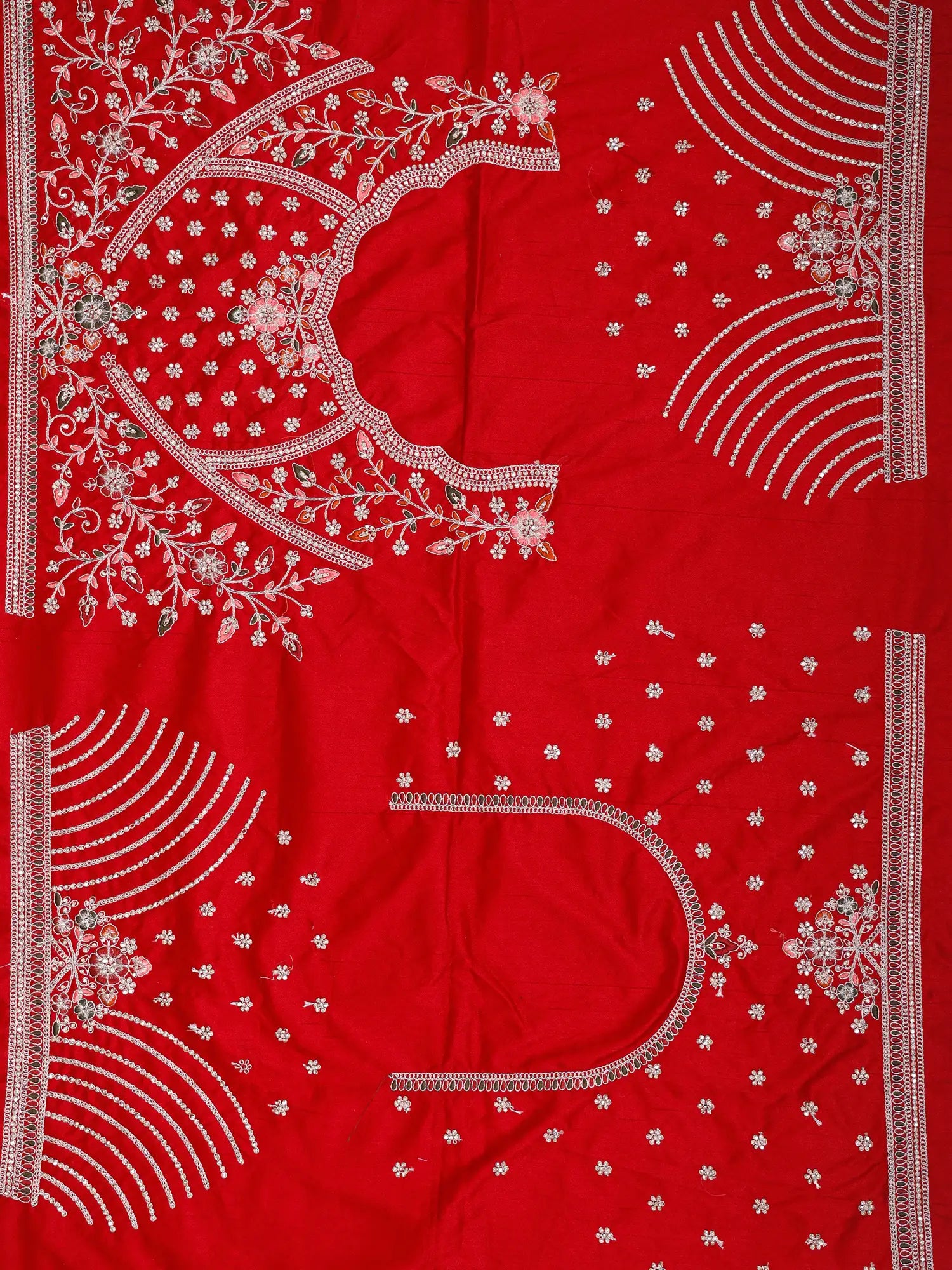Buy Budget Friendly Red Silk Lehenga Online Heavy Diamond Work