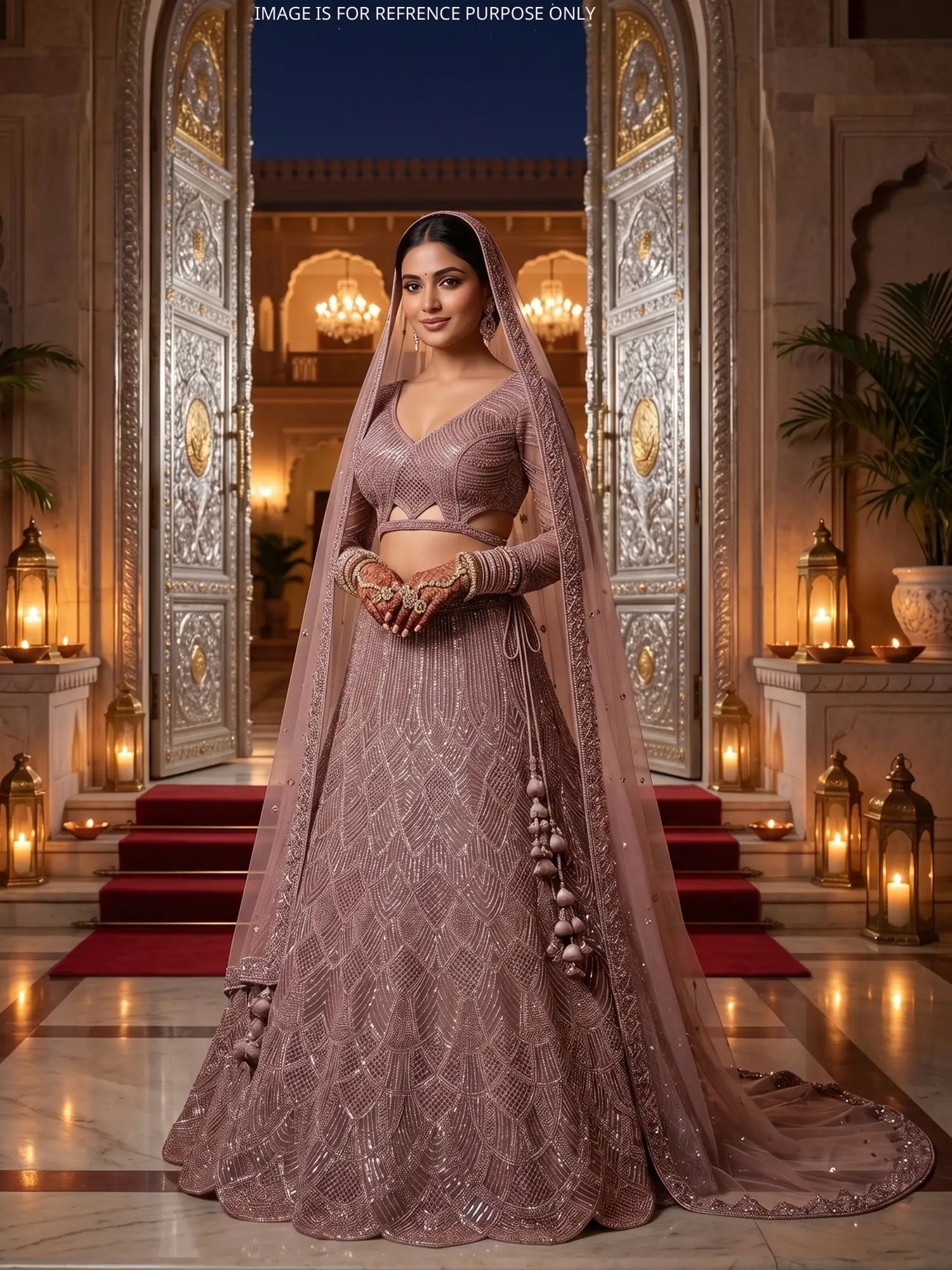 Stylish Rose Pink Designer Net Lehenga Choli With Beads Work