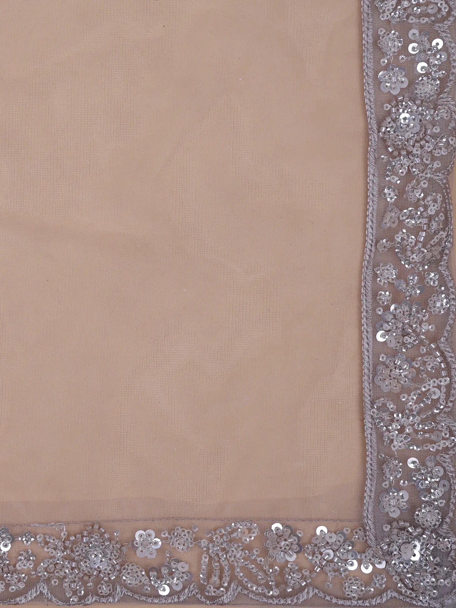 Silver Net Fishcut Wedding Lehenga Cut Dana Work Design