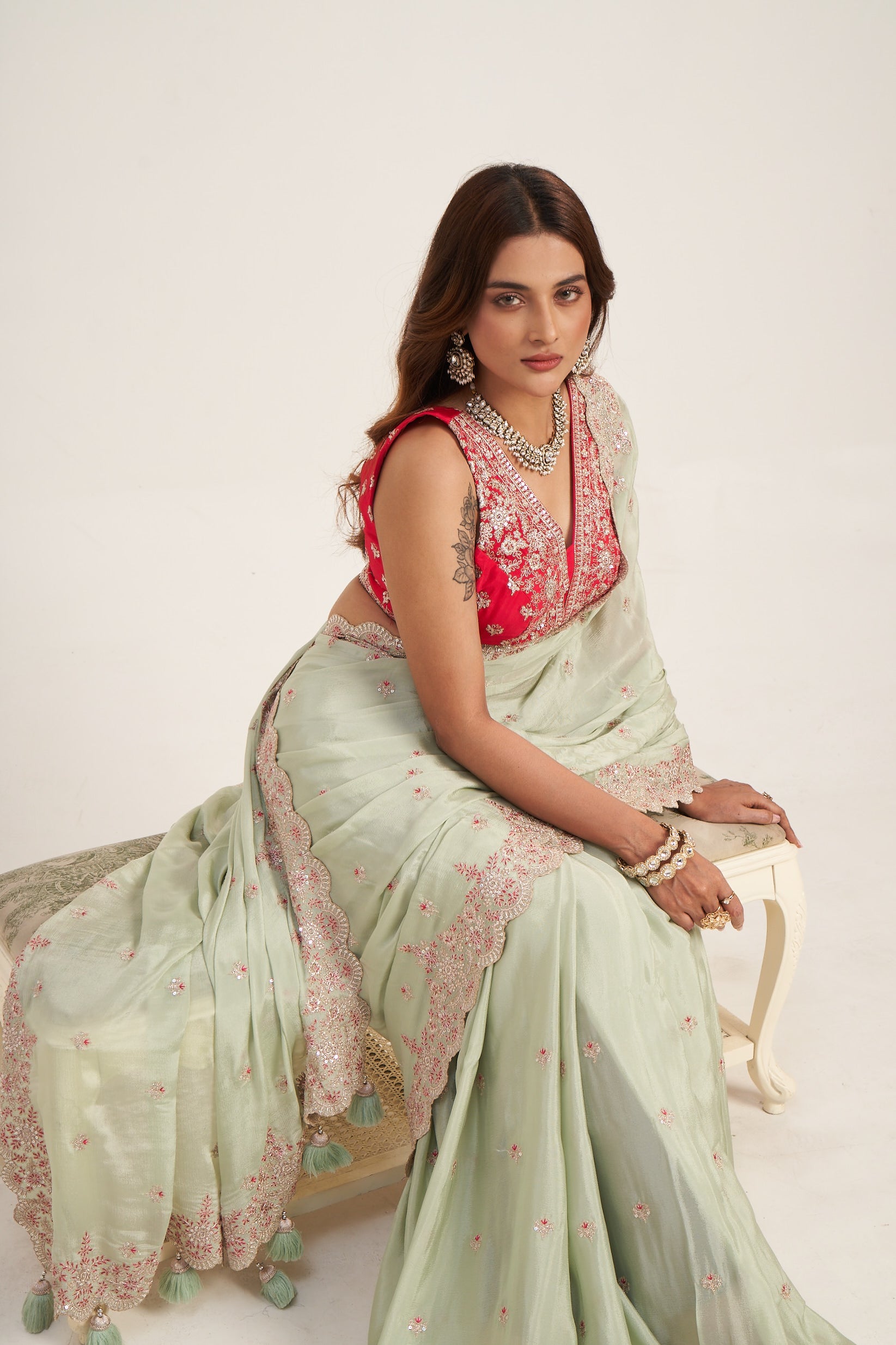 Rainbow Elegance  Multi-Color Saree