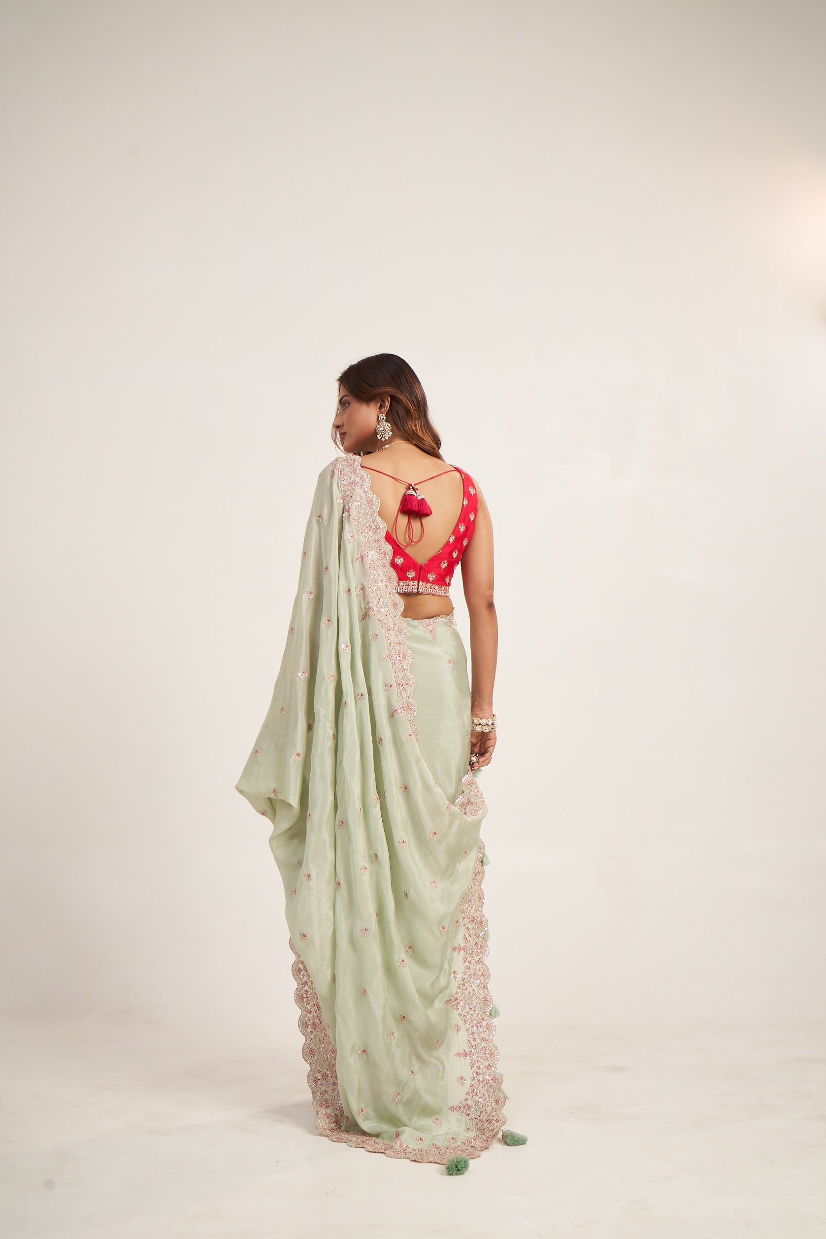 Rainbow Elegance  Multi-Color Saree