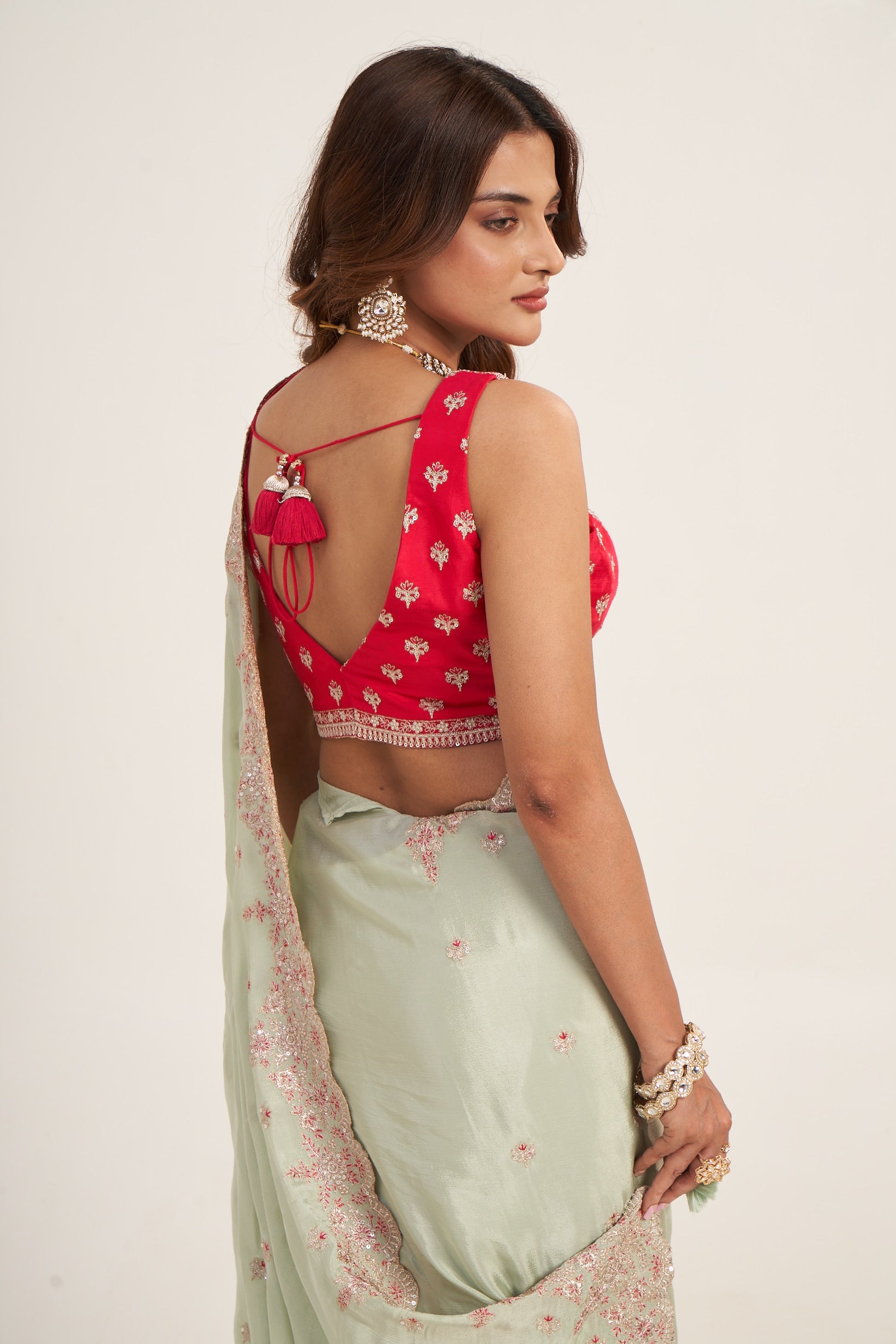 Rainbow Elegance  Multi-Color Saree