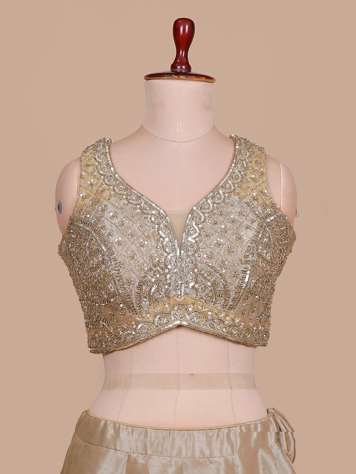 Designer Dual Tone Tissue Lehenga Choli Featuring Black Dupatta And Cut Dana