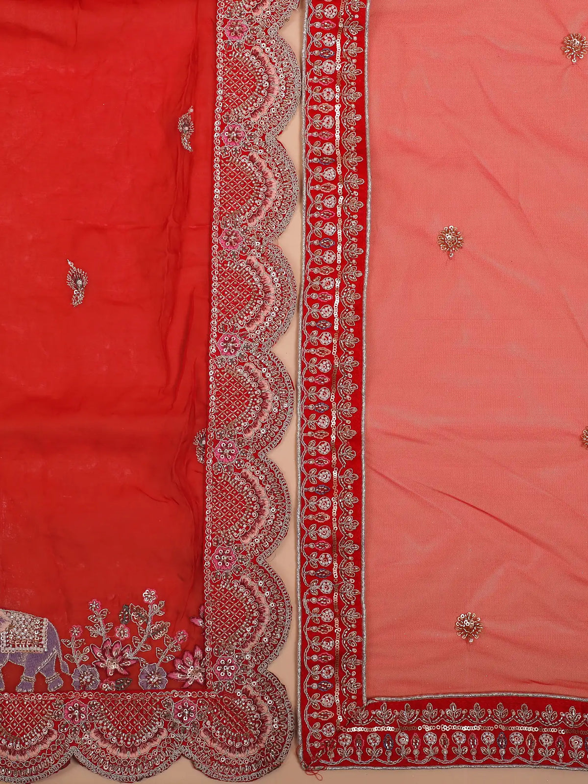 Royal Crimson Bridal Lehenga with Intricate Storytelling Embroidery