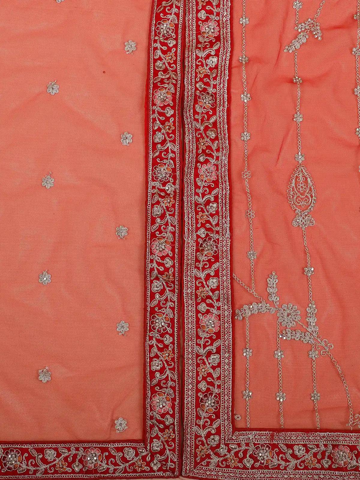 Classic Red Silk Wedding Lehenga Showcasing Royal Animal Scenes  and Palace Embroidery