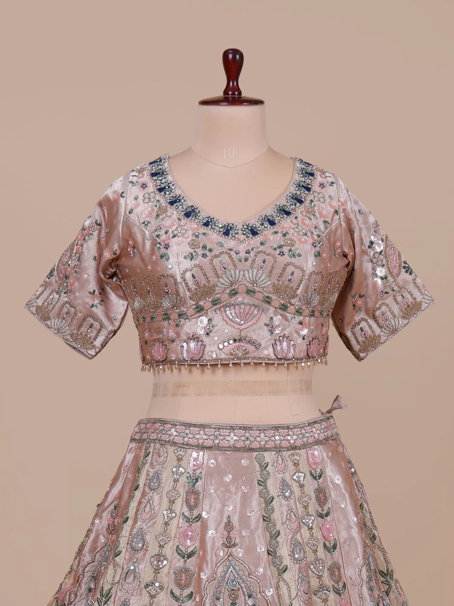 Shop Designer Rose Pink Lehenga With Pearl Diamond Work