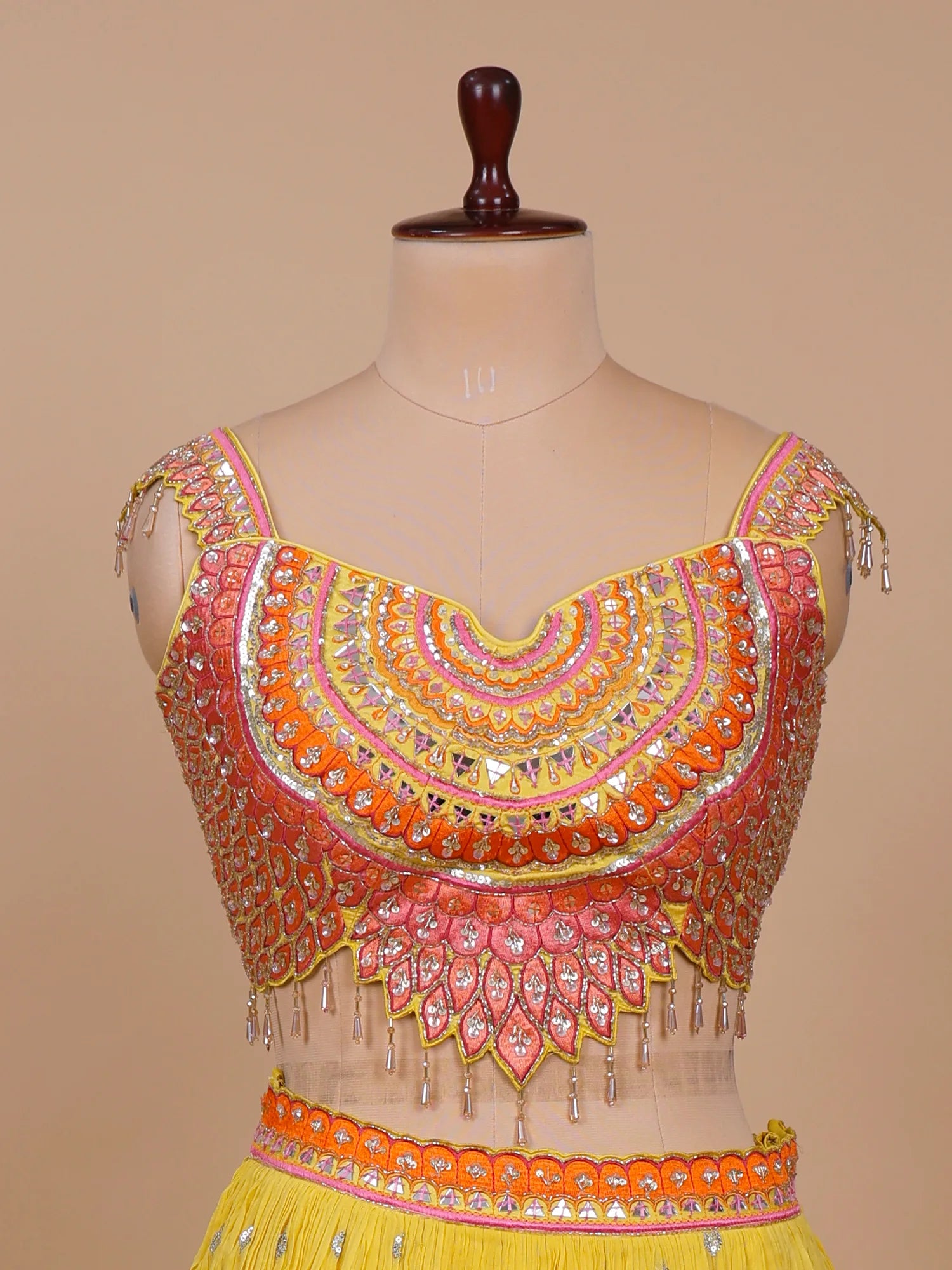 Buy Affordable Yellow Georgette Lehenga With Machine Work