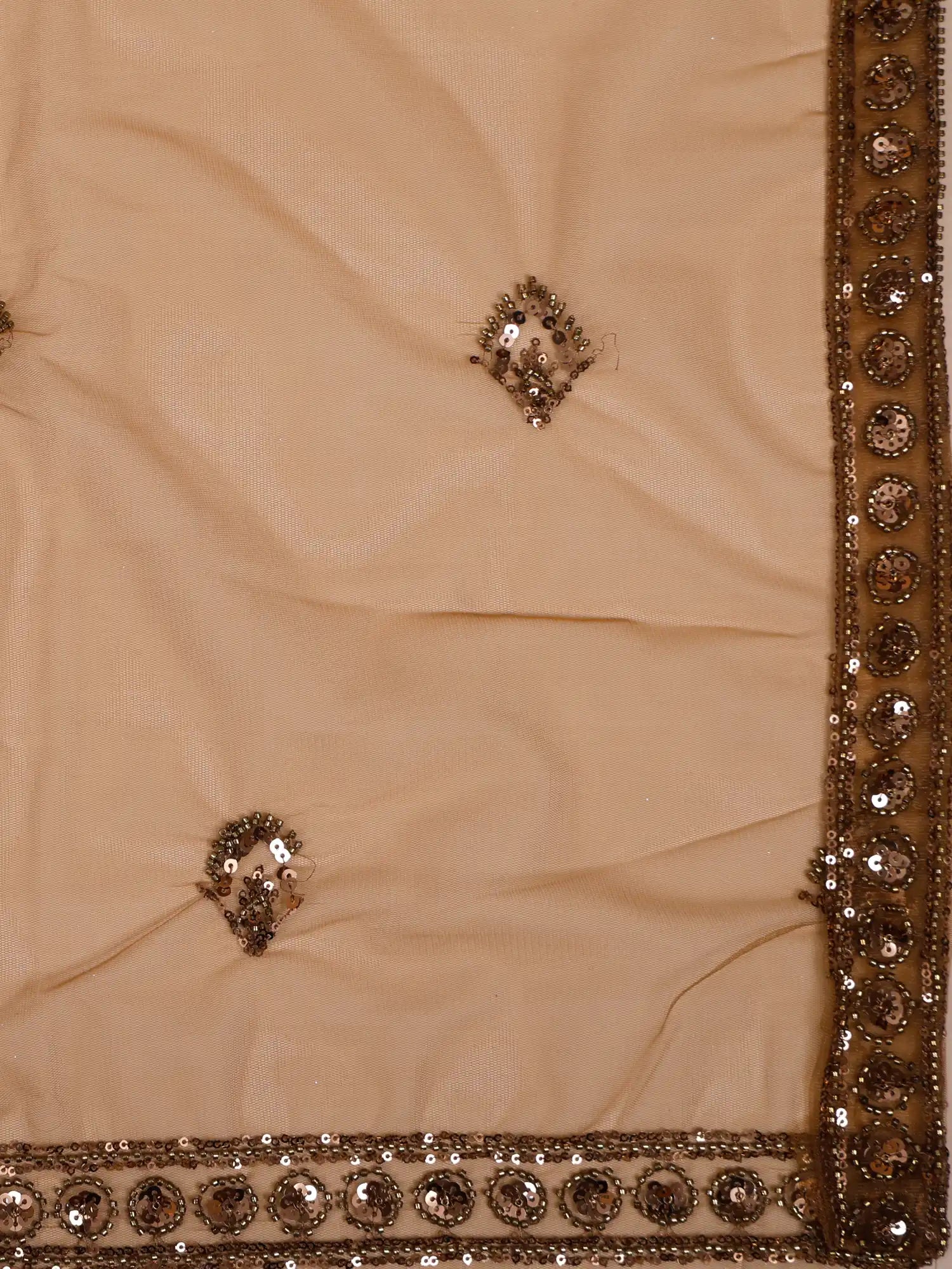 Buy Prestige Copper Wedding Lehenga With Beads Work