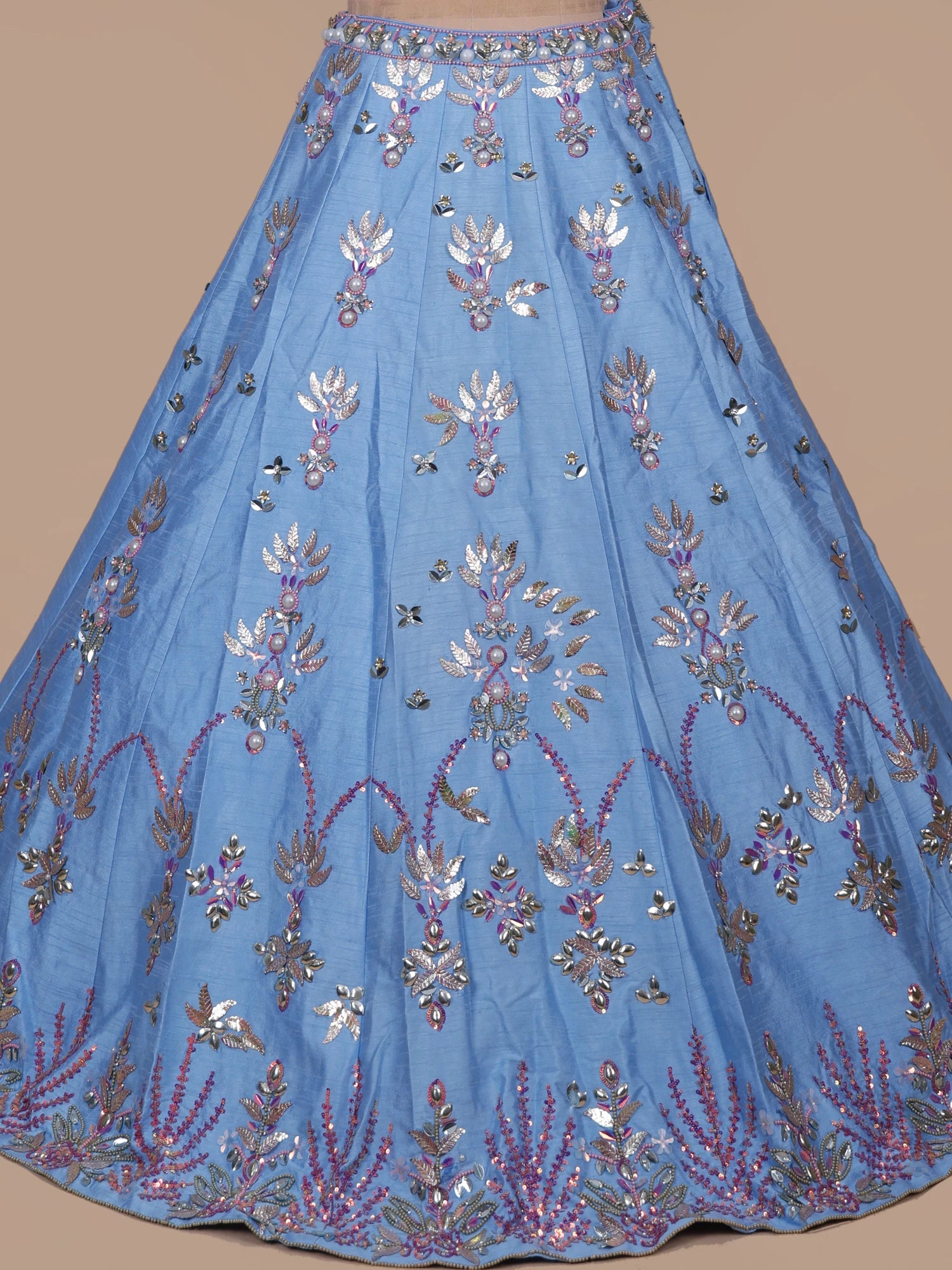 Light Blue designer lehenga online shopping at affordable price