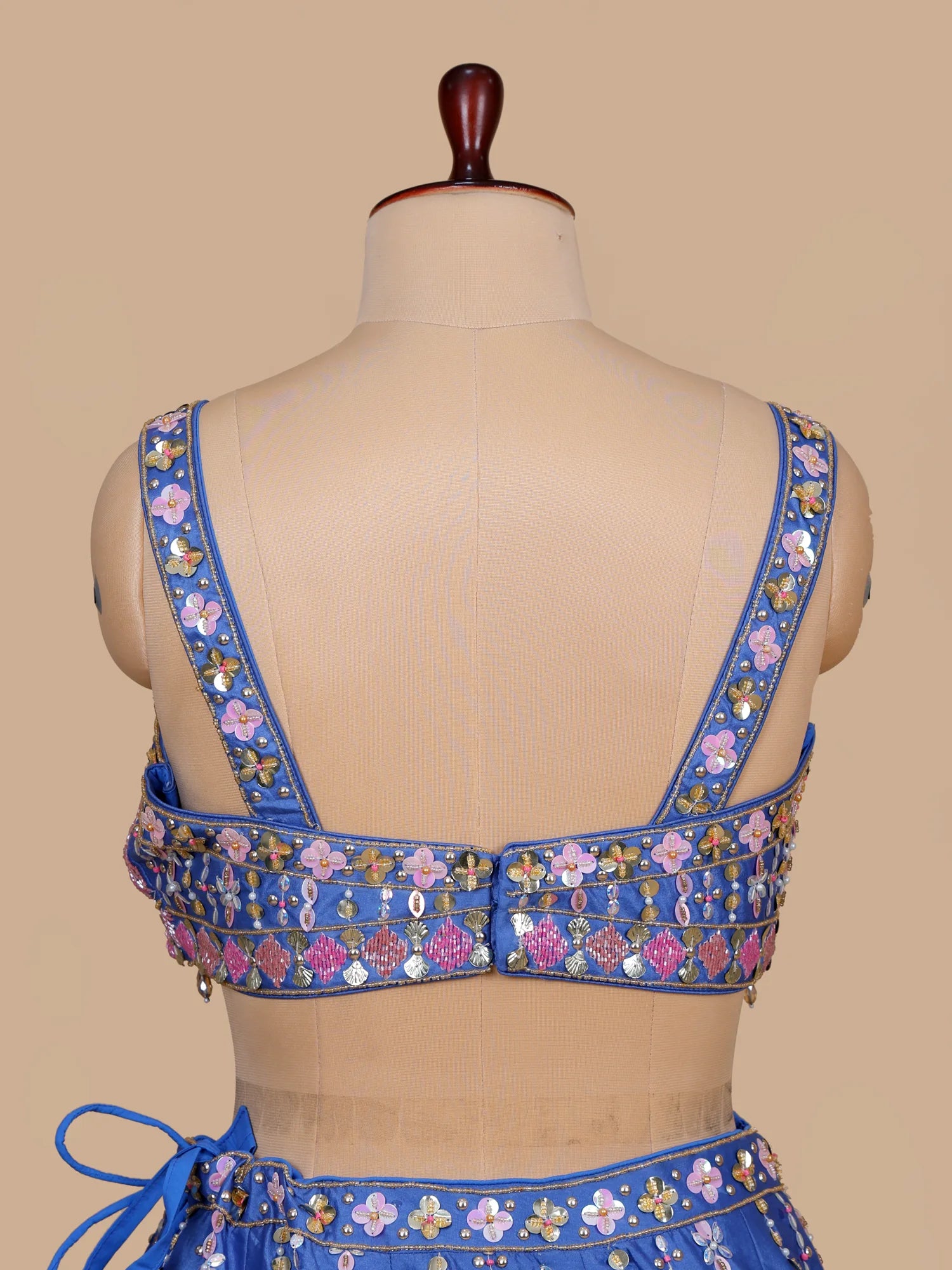 Luxury Royal Blue Raw Silk designer lehenga choli for women