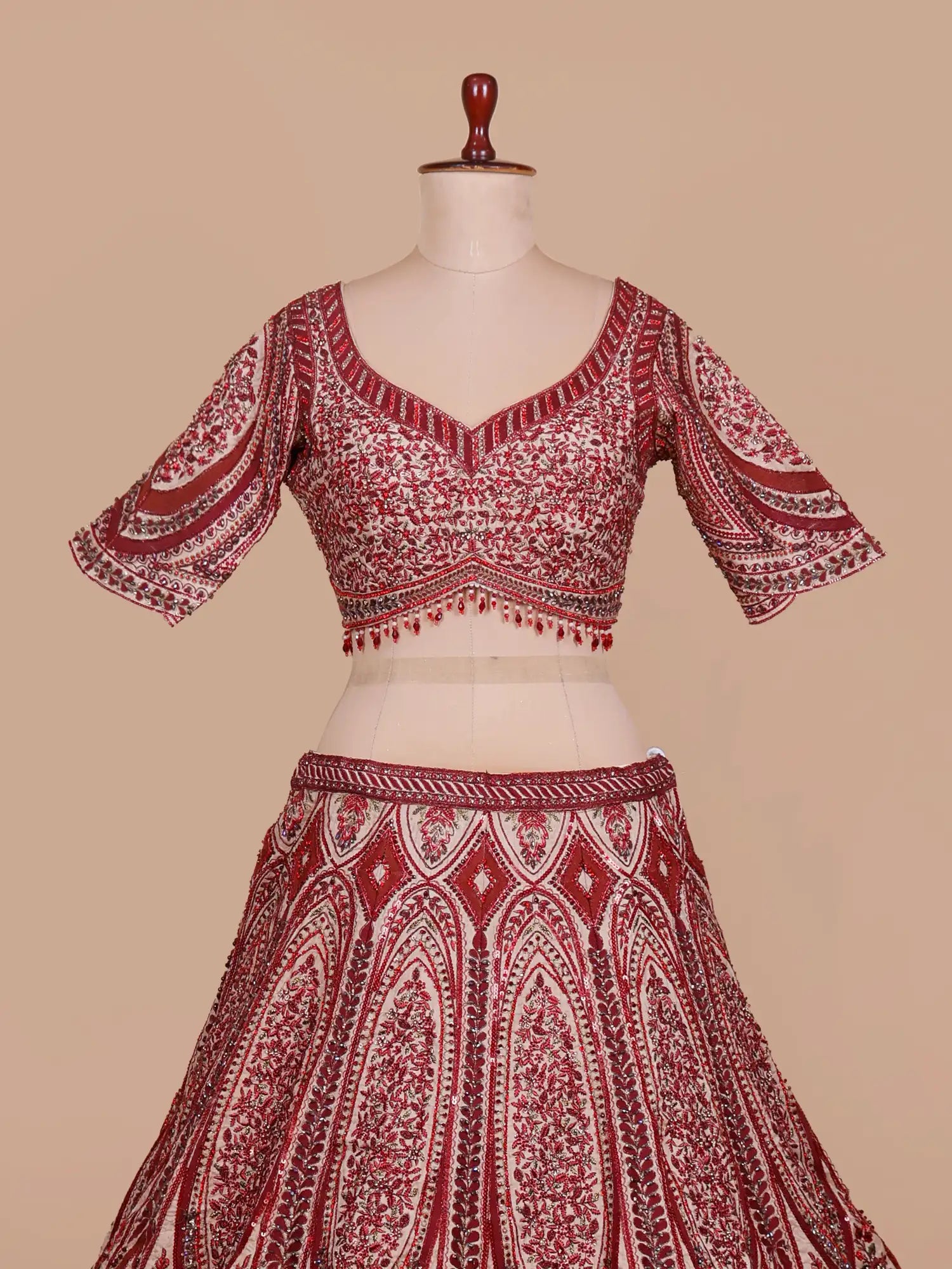 Dual Tone Silk Ready Made Bridal Lehenga For Luxurious Weddings