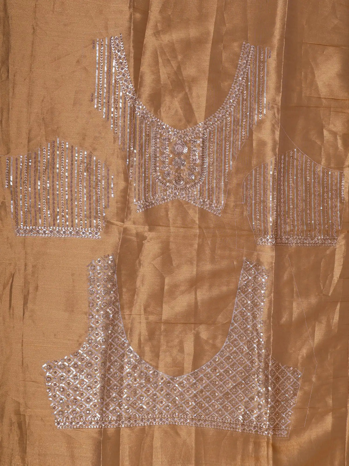 Buy Twin Shade Couture Silk Lehenga With Intricate Sequin Dori Work