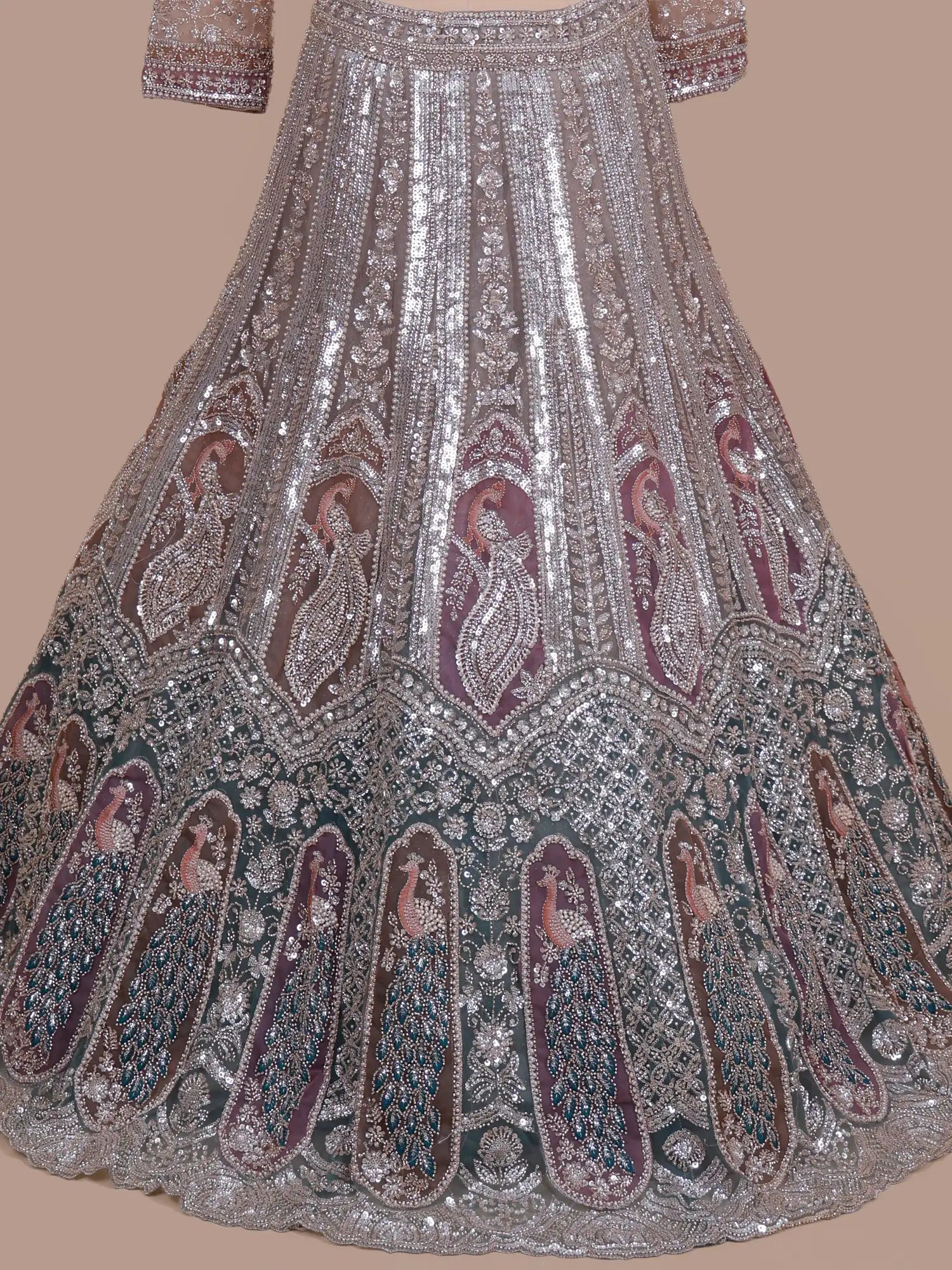 Affordable Onion Pink Net Lehenga Choli with Designer Beads Work for Women