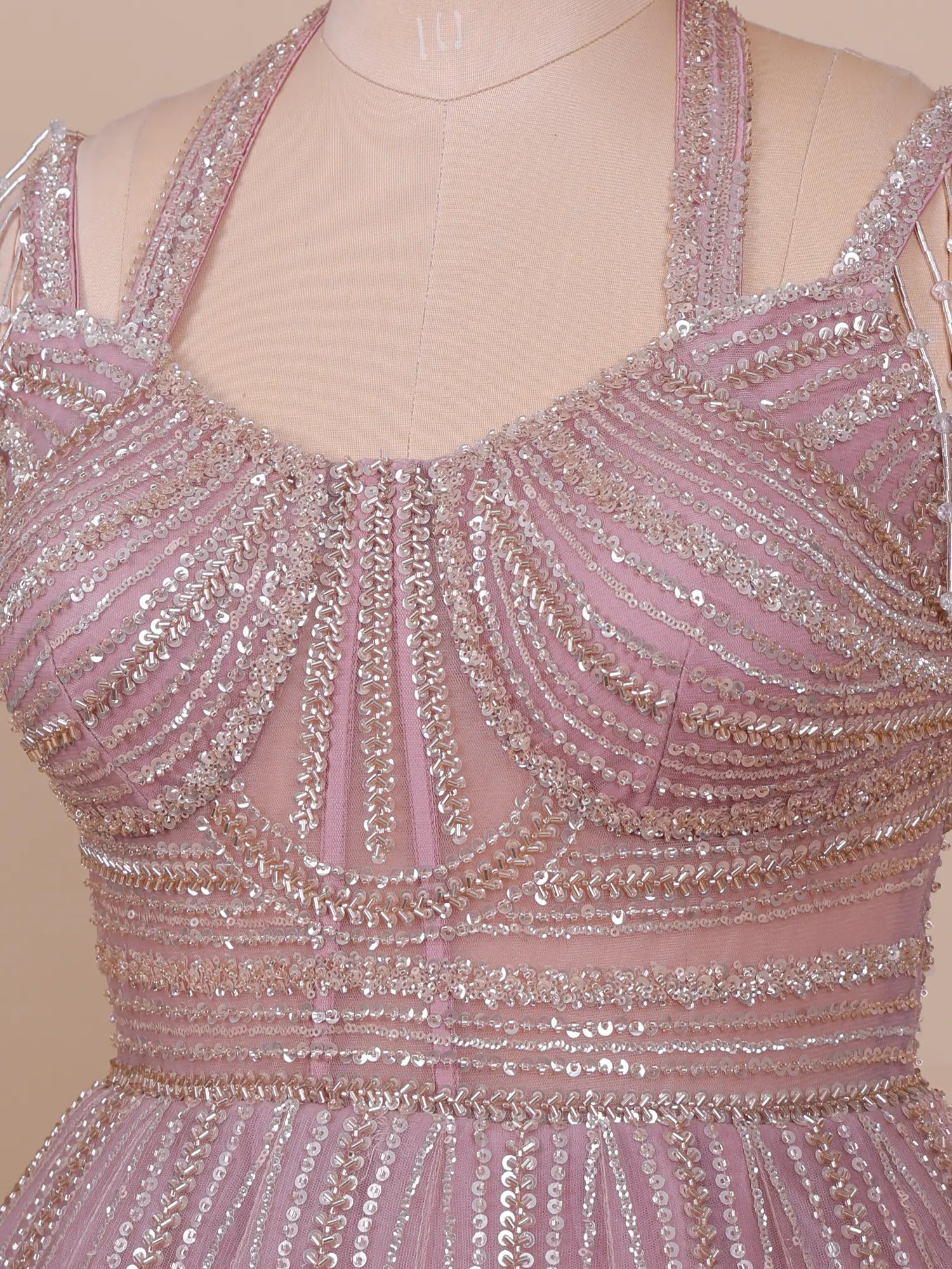 Shop Onion Pink Gown With Luxury Handwork Finish For Special Occasions
