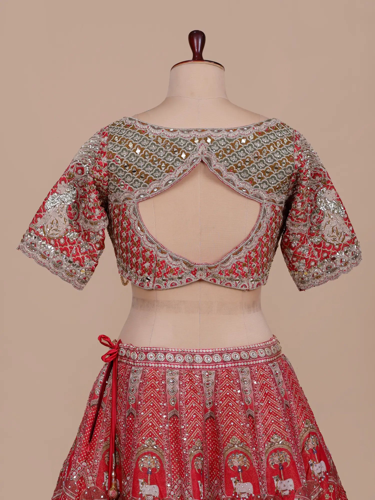 Royal Red Silk Lehenga With Premium Designer Work For Wedding Events