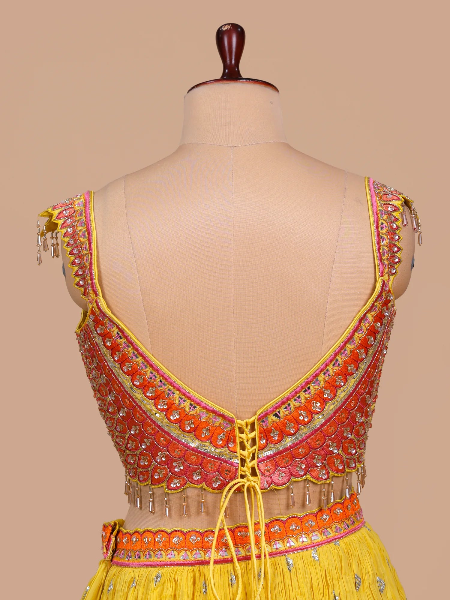 Buy Affordable Yellow Georgette Lehenga With Machine Work