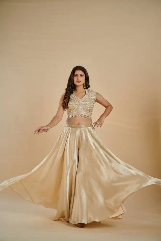 Golden Jimmy Choo Indo Western Design New Indo Western