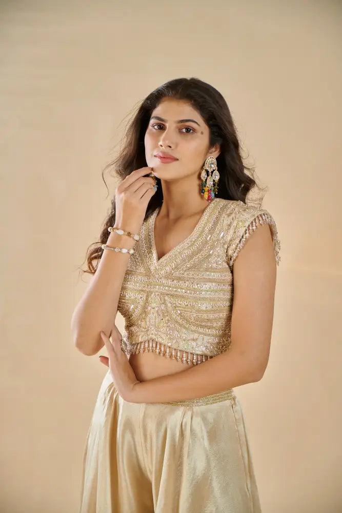 Golden Jimmy Choo Indo Western Design New Indo Western