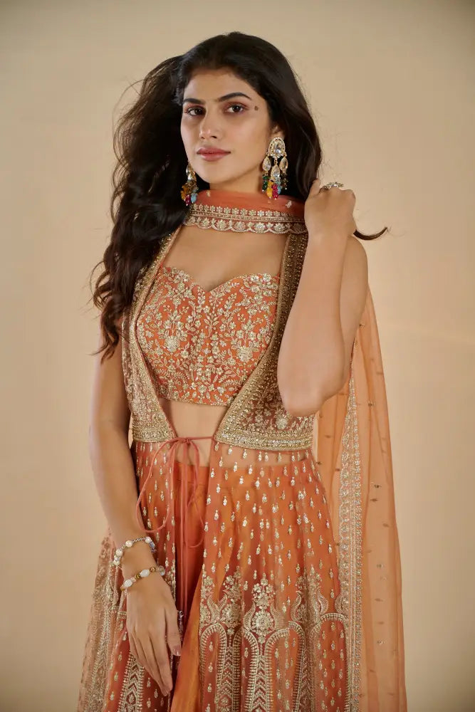 Handcrafted Light Pink Indo Western Outfit Now Indo Western