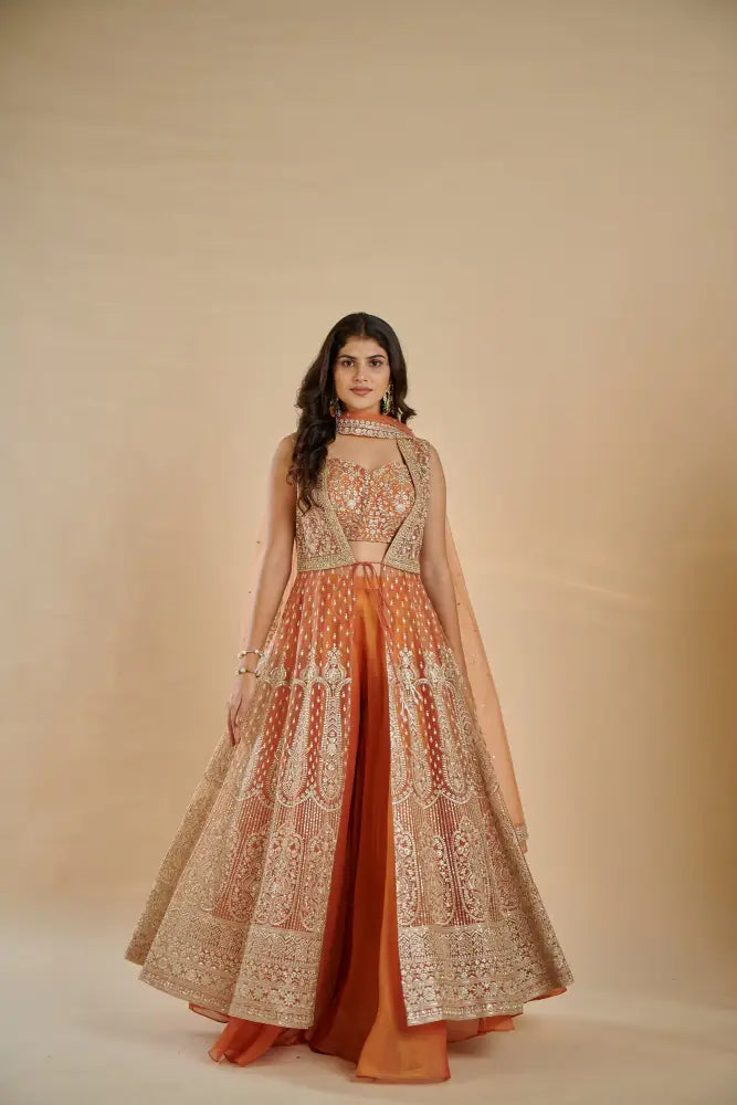 Handcrafted Light Pink Indo Western Outfit Now Indo Western