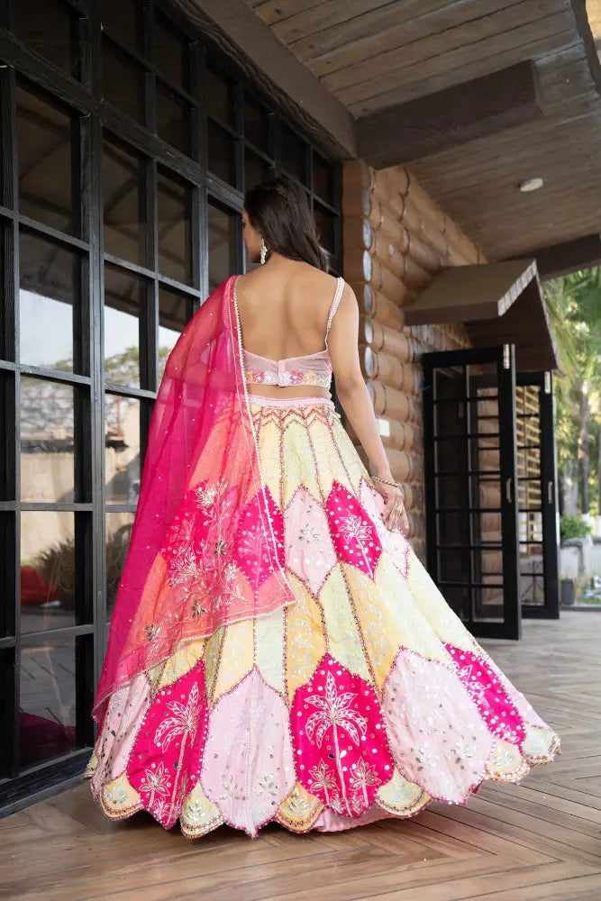 High-Fashion Silk Lehenga In Multi Colour For Grand Events Lehenga