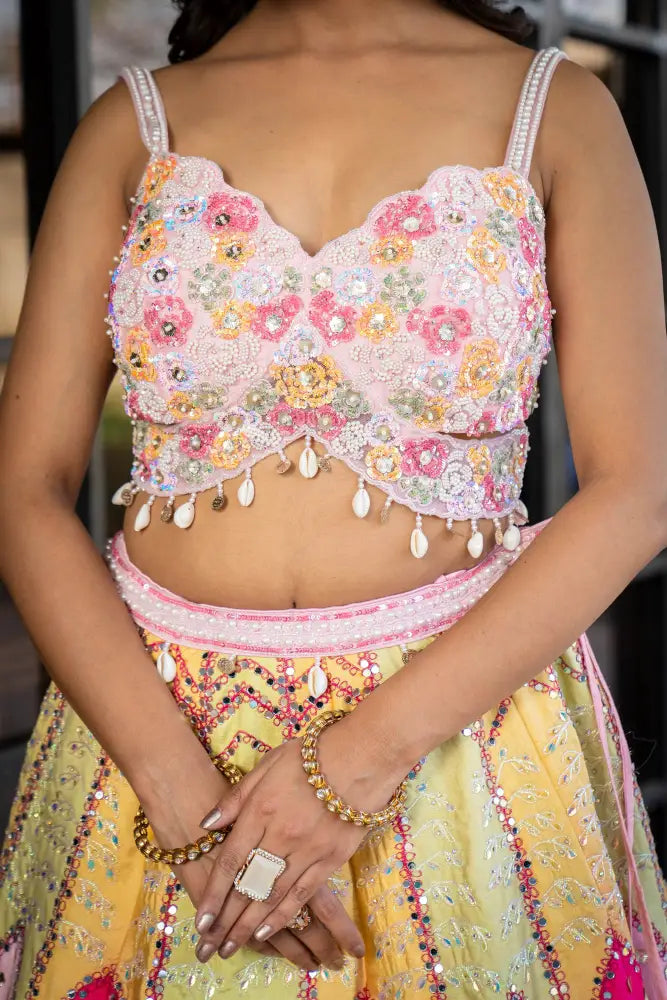 High-Fashion Silk Lehenga In Multi Colour For Grand Events Lehenga