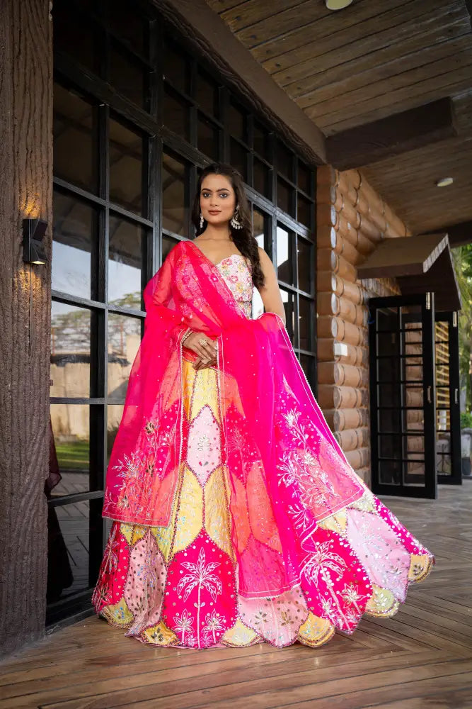 High-Fashion Silk Lehenga In Multi Colour For Grand Events Lehenga