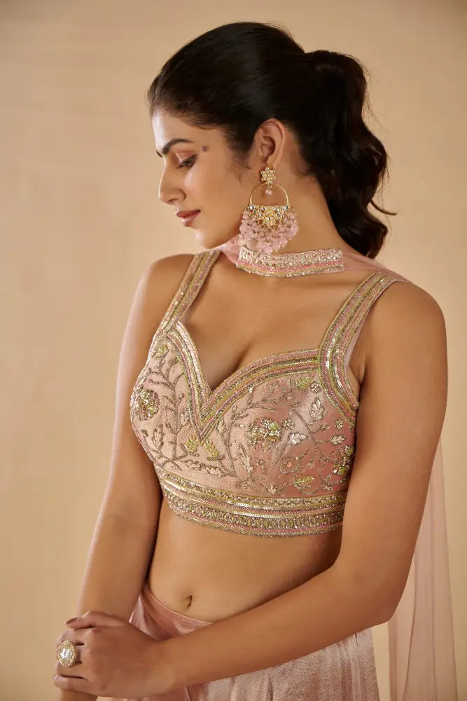 Pink Indo Western With Intricate Handmade Patterns For A Luxurious Look Indo Western