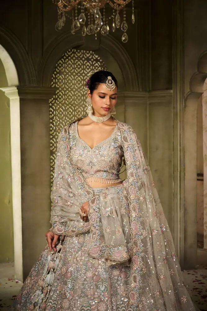 Premium Multi-Color Net Lehenga With Dupatta For A Regal Look Lehenga