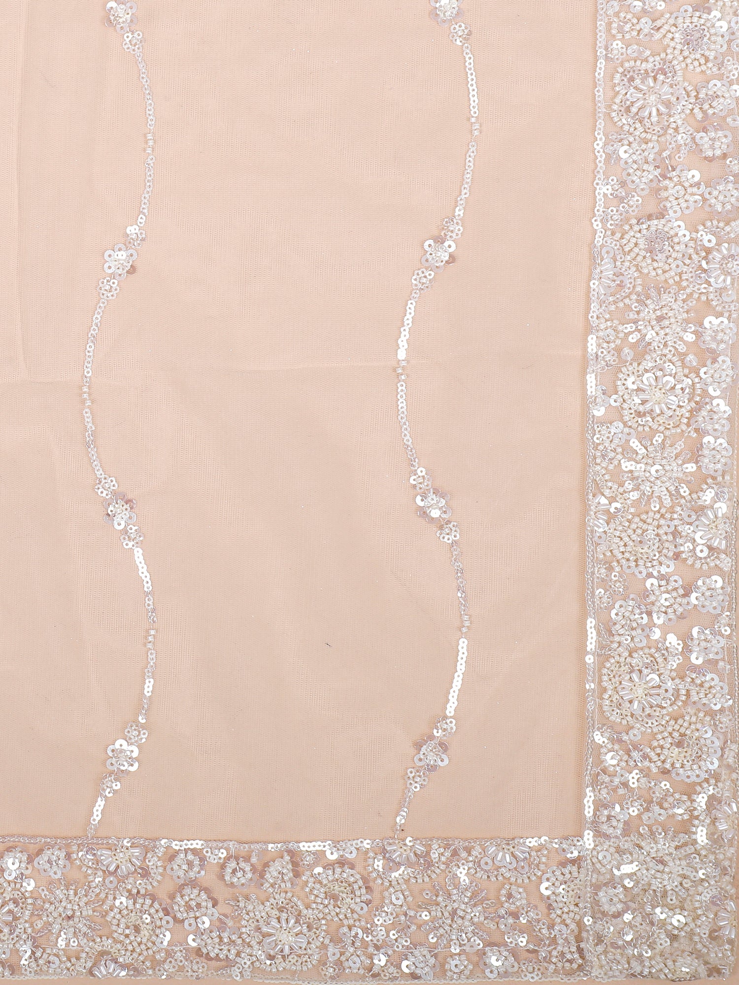 Off-White Dreamlight Lehenga With Sequins &amp; Beads