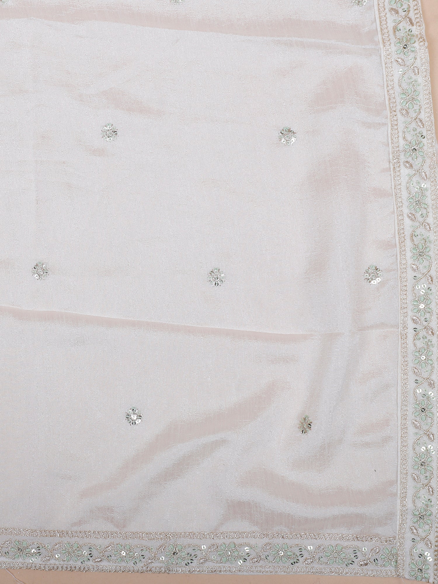 Daily Wear White Embroidered Gown