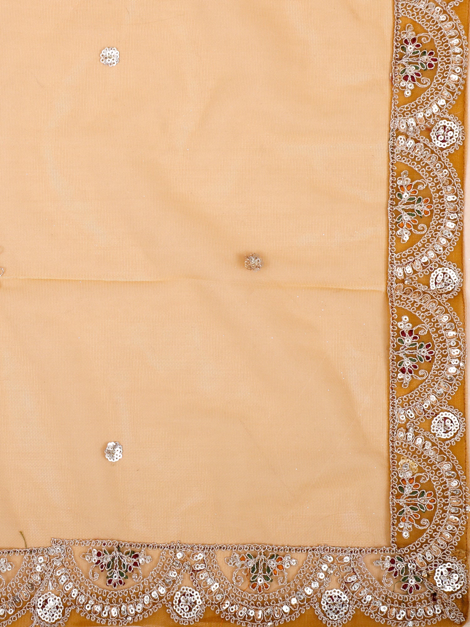 Mustard Golden Flair Net Lehenga with Jarkan &amp; Thread