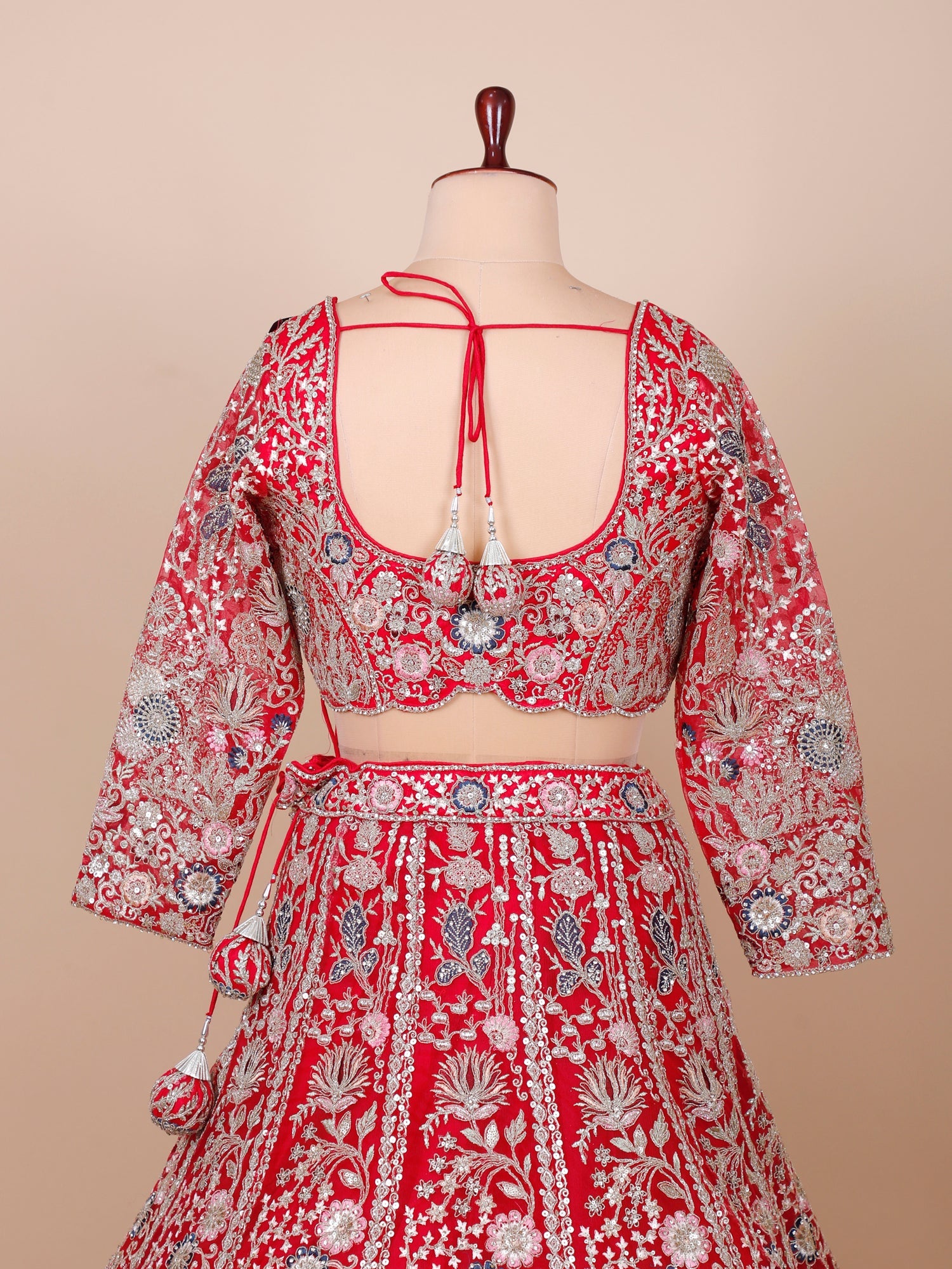 Queen’s Magenta Aura Hand Embroidered Luxury Lehenga