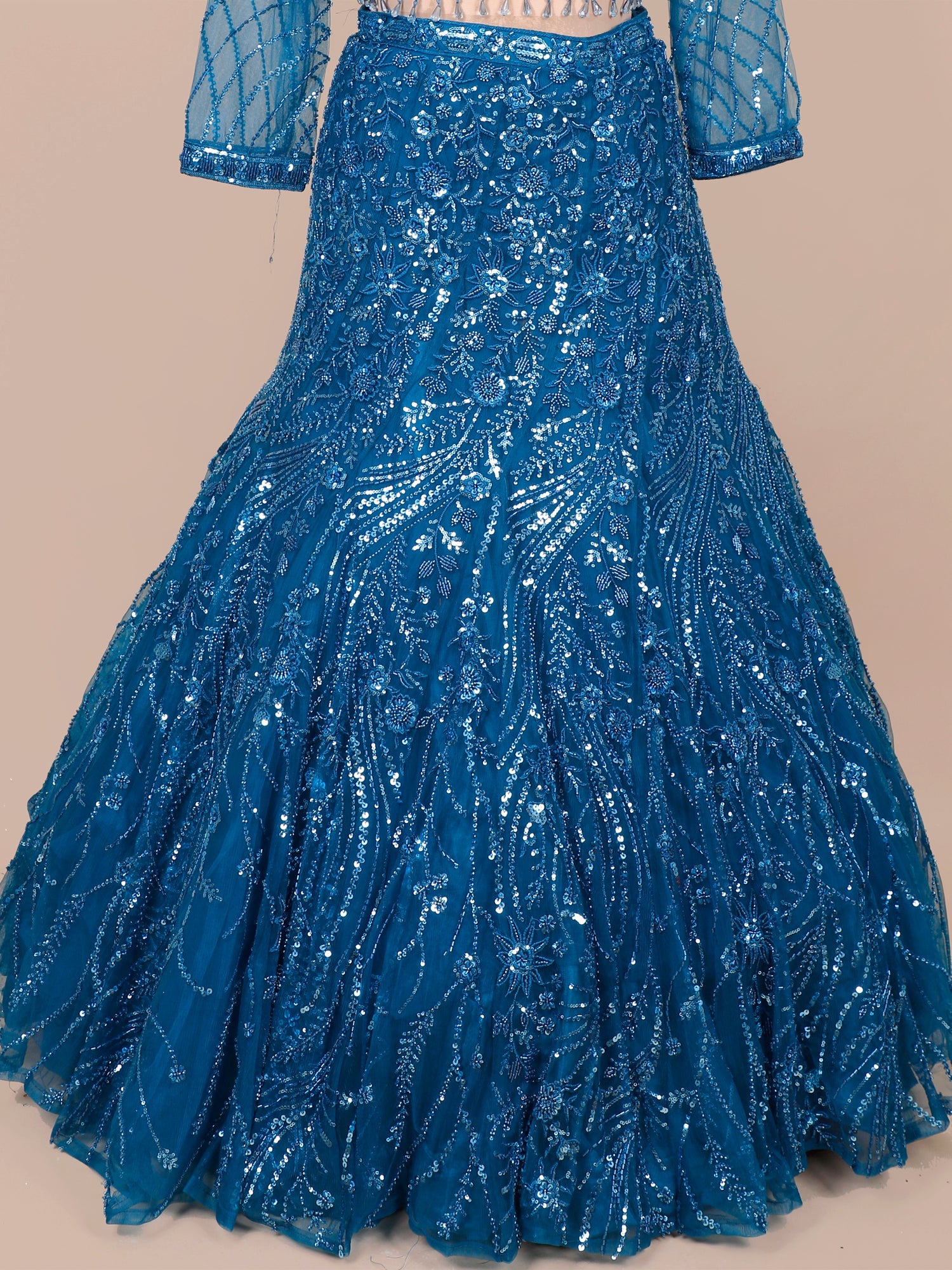 Royal Blue Midnight Throne Jarkan Sequence Lehenga