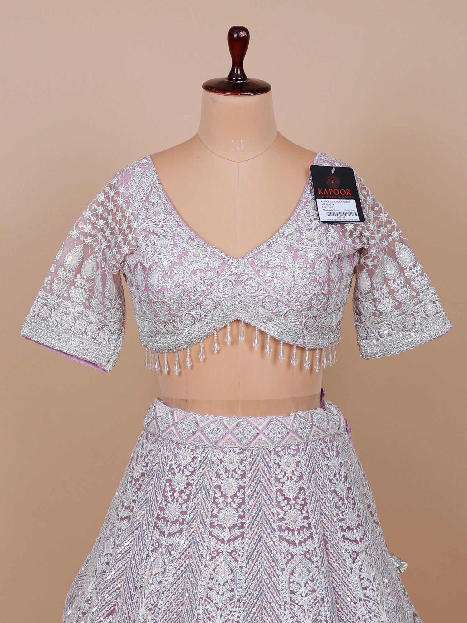 . Designer Baby Pink Bridal Lehenga With Net &amp; Jarkan