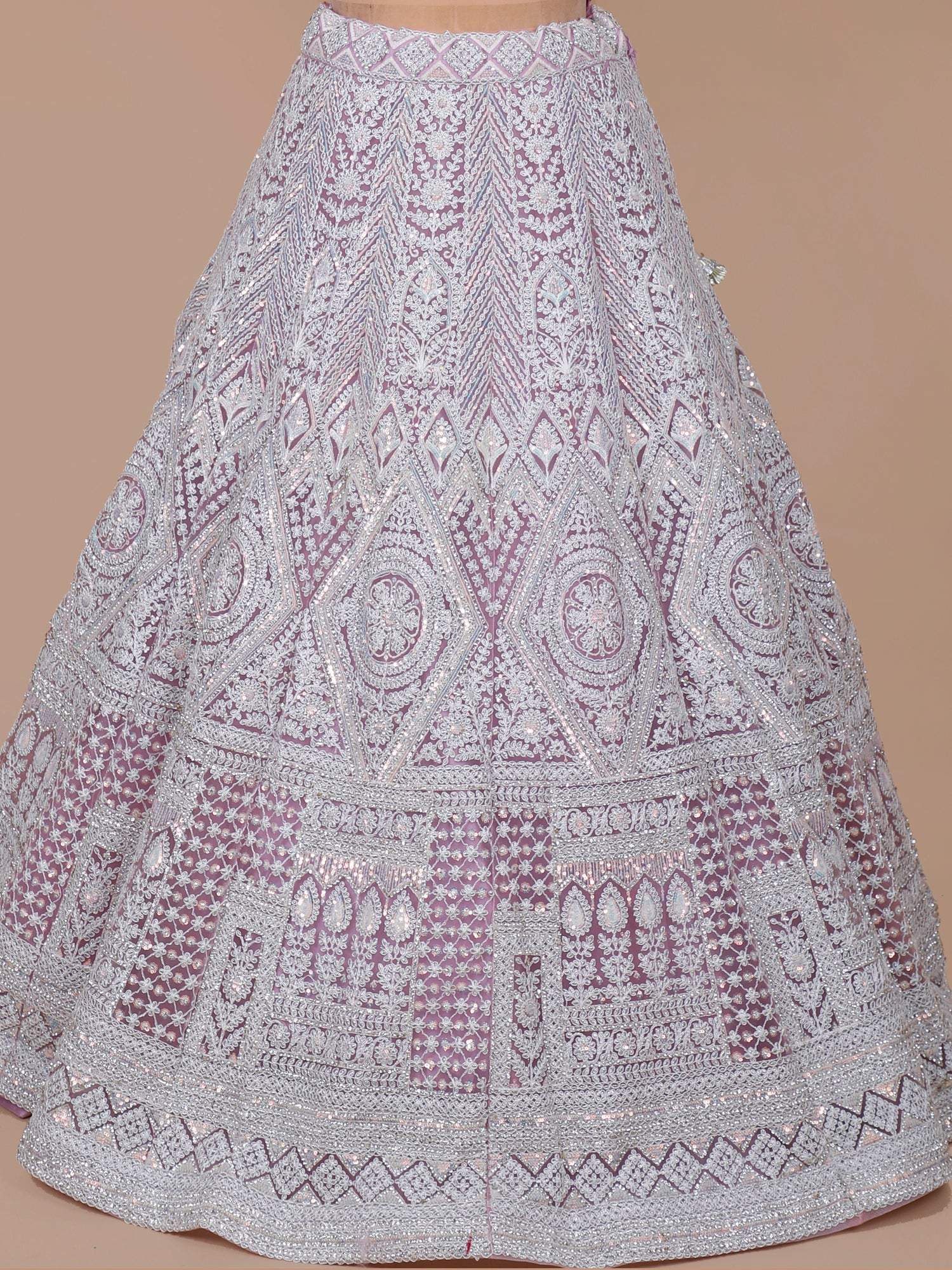 . Designer Baby Pink Bridal Lehenga With Net &amp; Jarkan