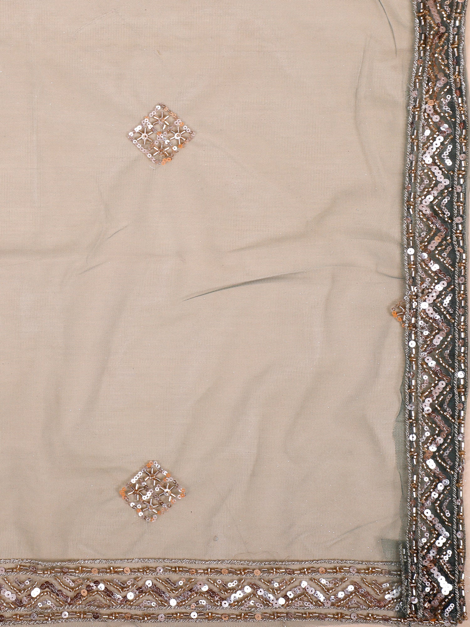 Peacock Jewel Thread Embroidery &amp; Jarkan Stone Couture