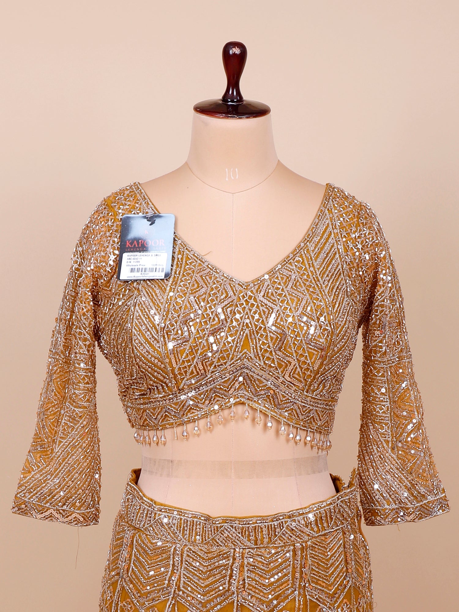 Mustard Gold Aura Royale Hand-Embellished Lehenga