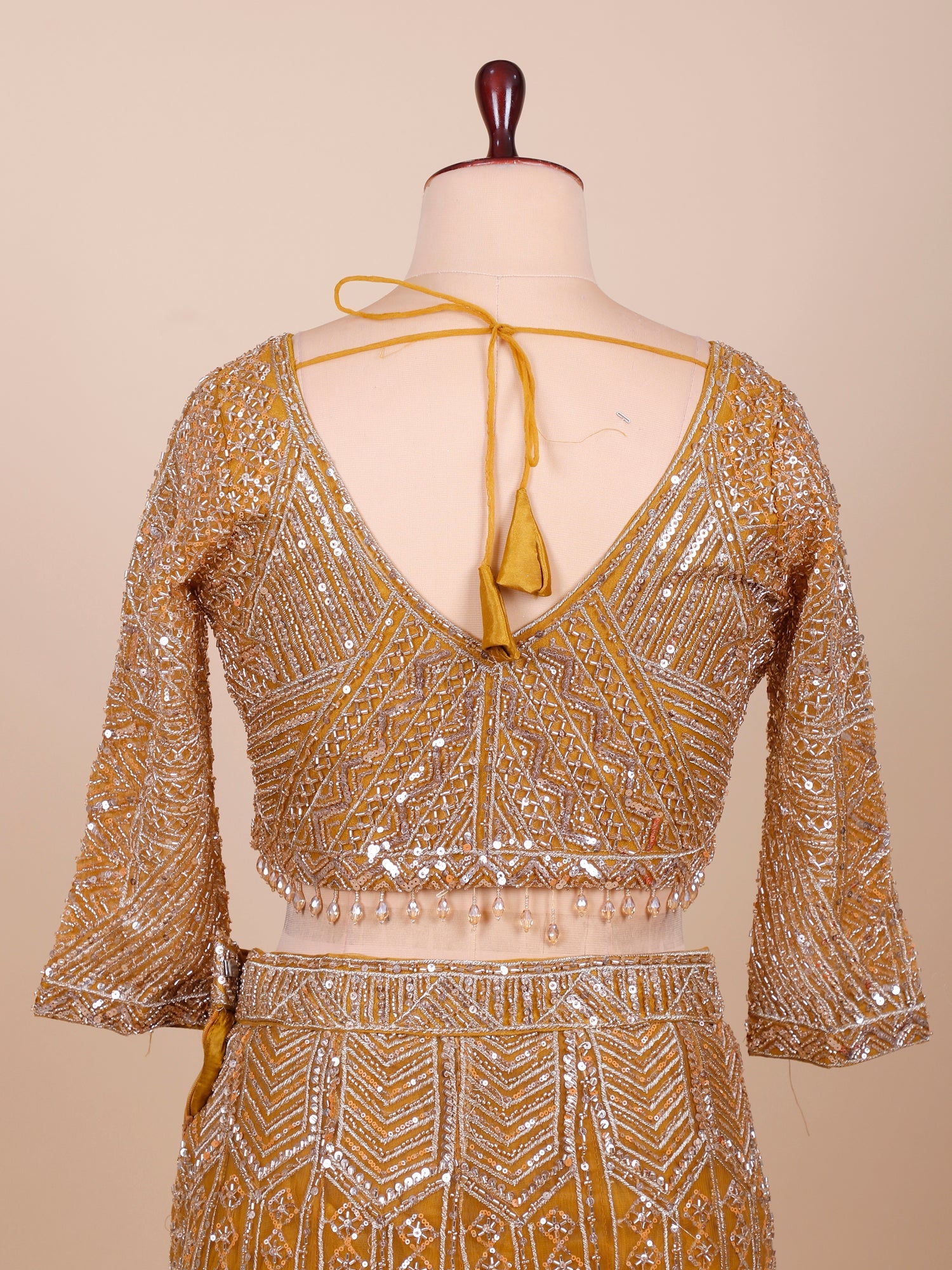 Mustard Gold Aura Royale Hand-Embellished Lehenga