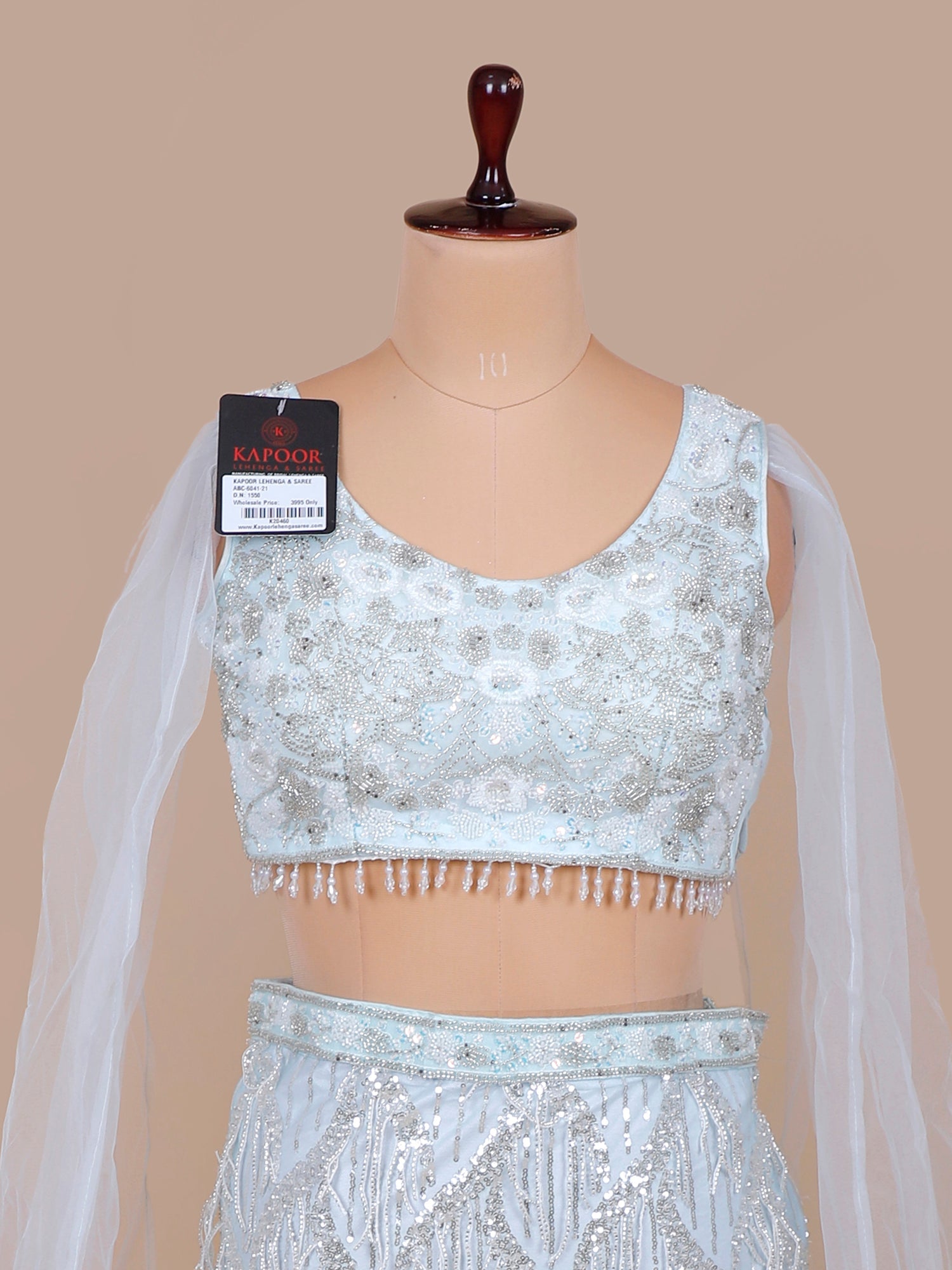 Azure Aura Handcrafted Sky Blue Lehenga